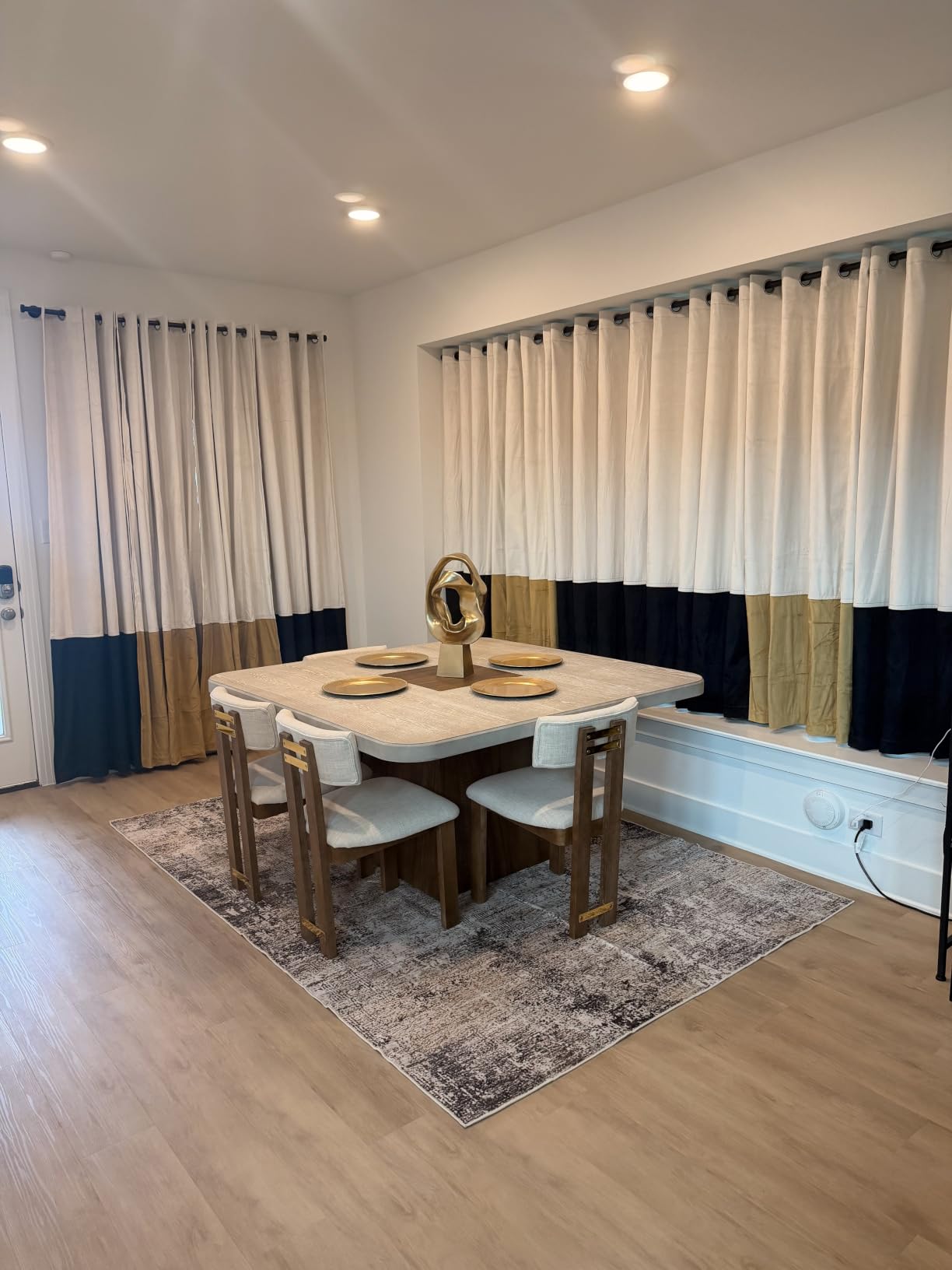 PLHXFR 8x10 Area Rug Living Room: Modern Abstract Washable Carpet Grey | For Bedroom Dining Room Farmhouse Nursery Home, Machine washable, Non Slip, Large Soft Neutral, Stain Resistant, Indoor Floor customer photo 2
