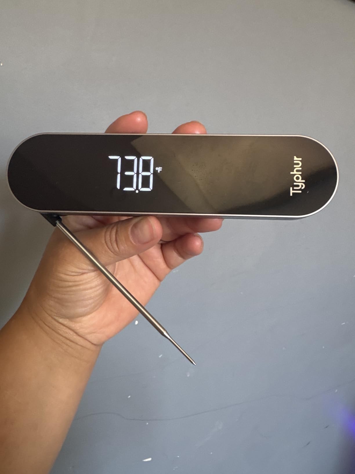 Typhur InstaProbe Core 0.5 Sec Instant Read Meat Thermometer Digital with Readable Display in Sunlight for Cooking, Professional Thermometer with IP67 Waterproof for Grill, BBQ, Cooking, Smoker customer photo 1