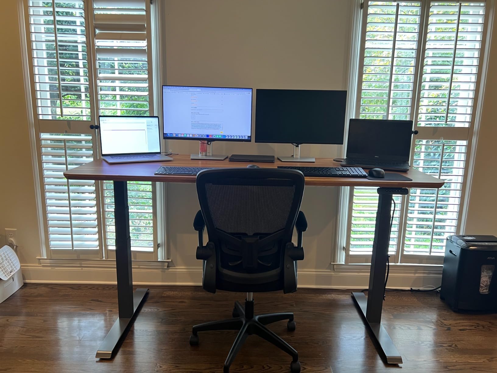 Vari Classic Electric Standing Desk - 72x30 - Walnut/Slate customer photo 1
