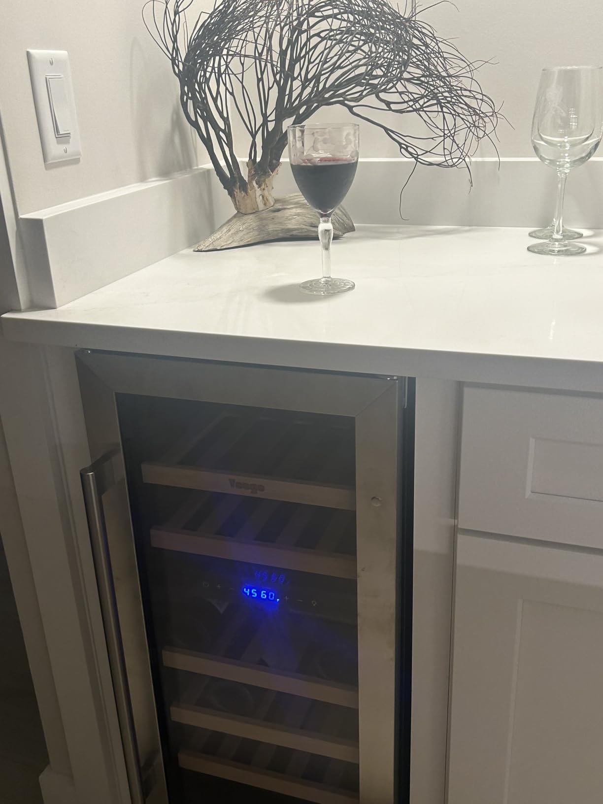 Yeego 24 Inch Wine Fridge, 52 Bottle Dual Zone Wine Cooler with Glass Door | Built-In or Freestanding, Under Counter Wine Refrigerator with 40-65°F | For Home Bar, Kitchen customer photo 2