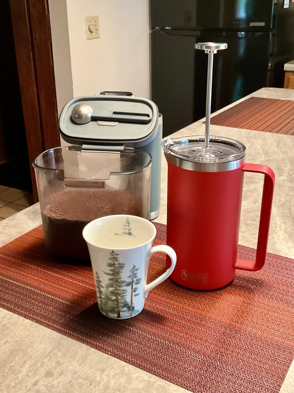 YETI Rambler 34 oz. French Press Coffee Maker, Cape Taupe | with GroundsControl Filter customer photo 1