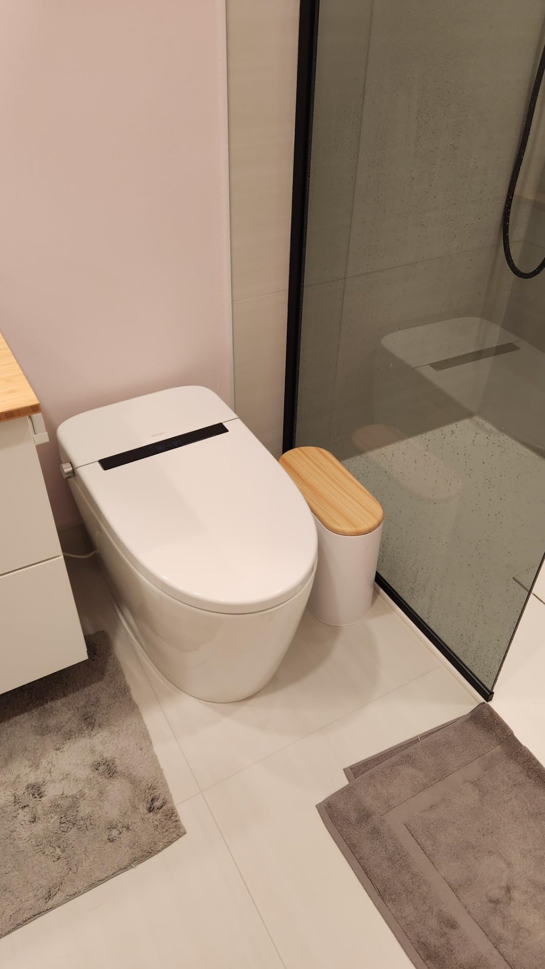 DeerValley Luxury Smart Toilet with Bidet Built in Bubble Wash, Auto Open/Close Lid Water Filter Instant Heated Seat Dryer, Soft-Close Modern Japanese One-Piece Toilet with Night Light for Bathrooms customer photo 2