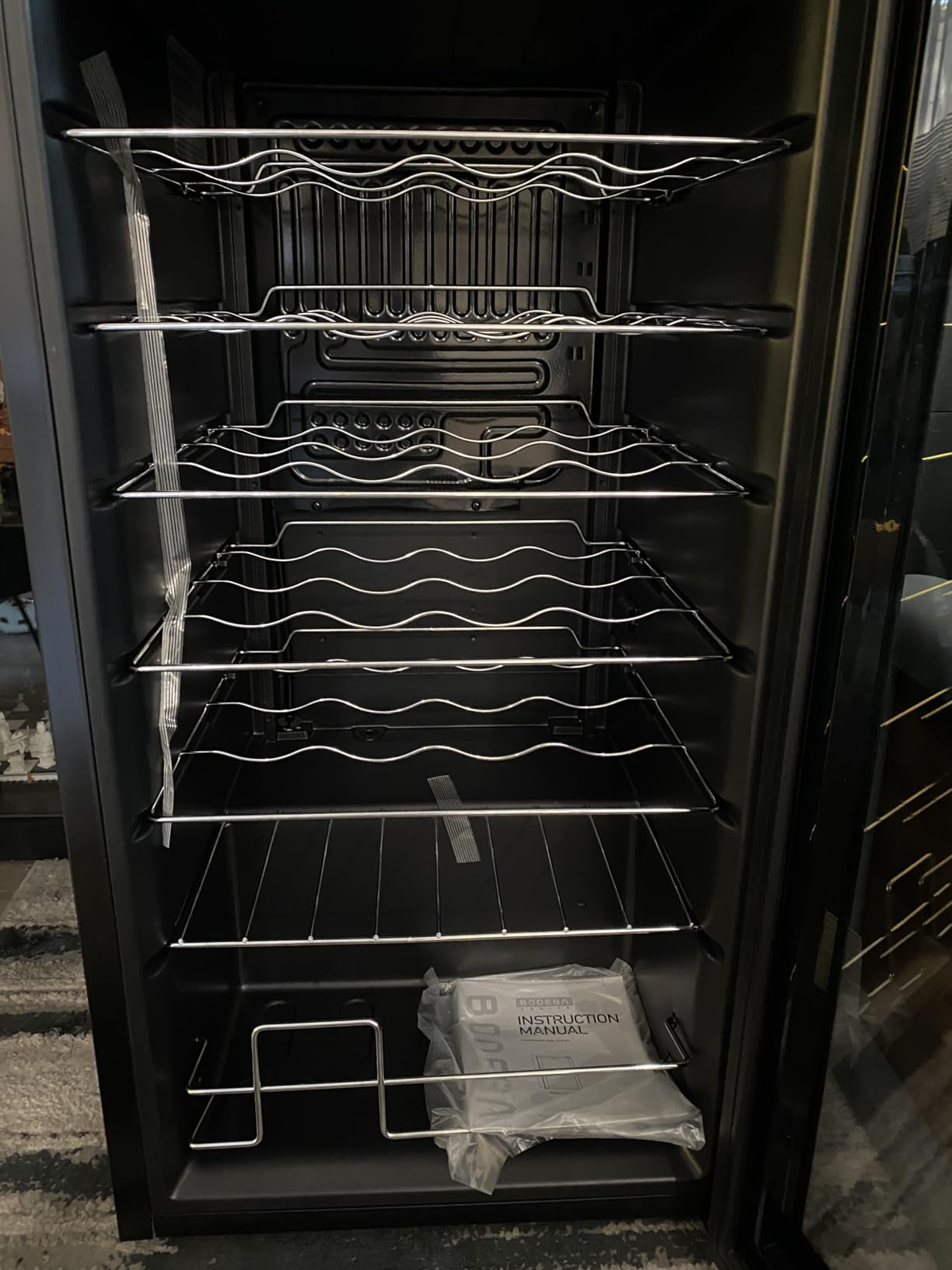 BODEGA COOLER 24 Bottle Wine Cooler, Wine Fridge for Kitchen, Bedroom & Bar | Freestanding & Under Counter, Fast Cooling Compressor, Digital Temp Control, Low Noise, UV Double Glass Door, Auto Defrost customer photo 2