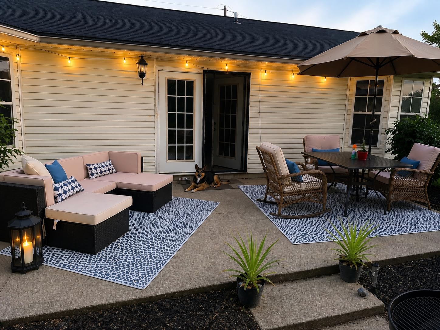 addlon 200FT(50FT*4) Outdoor String Lights ST38 LED with Remote Waterproof | Dimmable Shatterproof Replaceable Bulbs, Connectable Hanging Strand for Porch Backyard Patio Garden Deck Outside, Timer customer photo 1