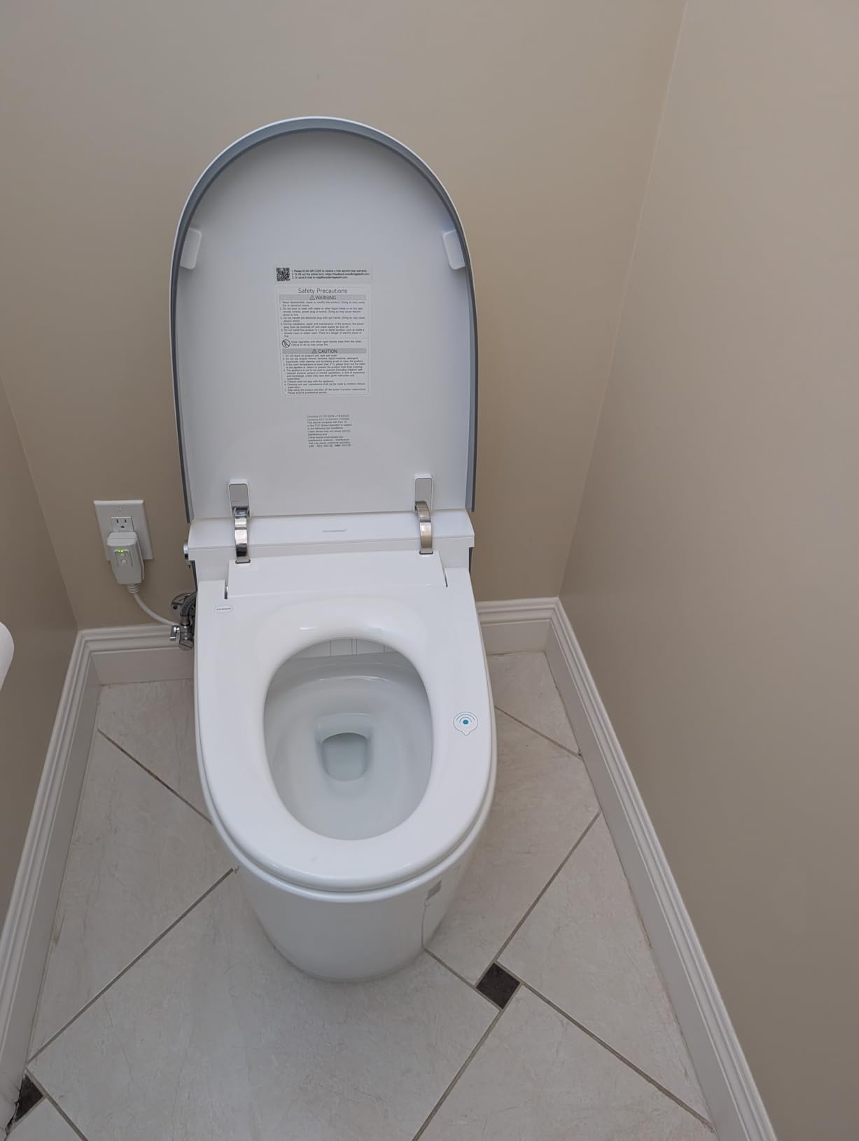 WOODBRIDGE Smart Toilet with 1000g MaP Flush Score & Foam Shield (EBT350) | Auto Open & Close, ADA Comfort Chair Height, Water Flow Hygiene Design, Moving Warm Dryer, Blackout Flush, Heated Seat customer photo 1
