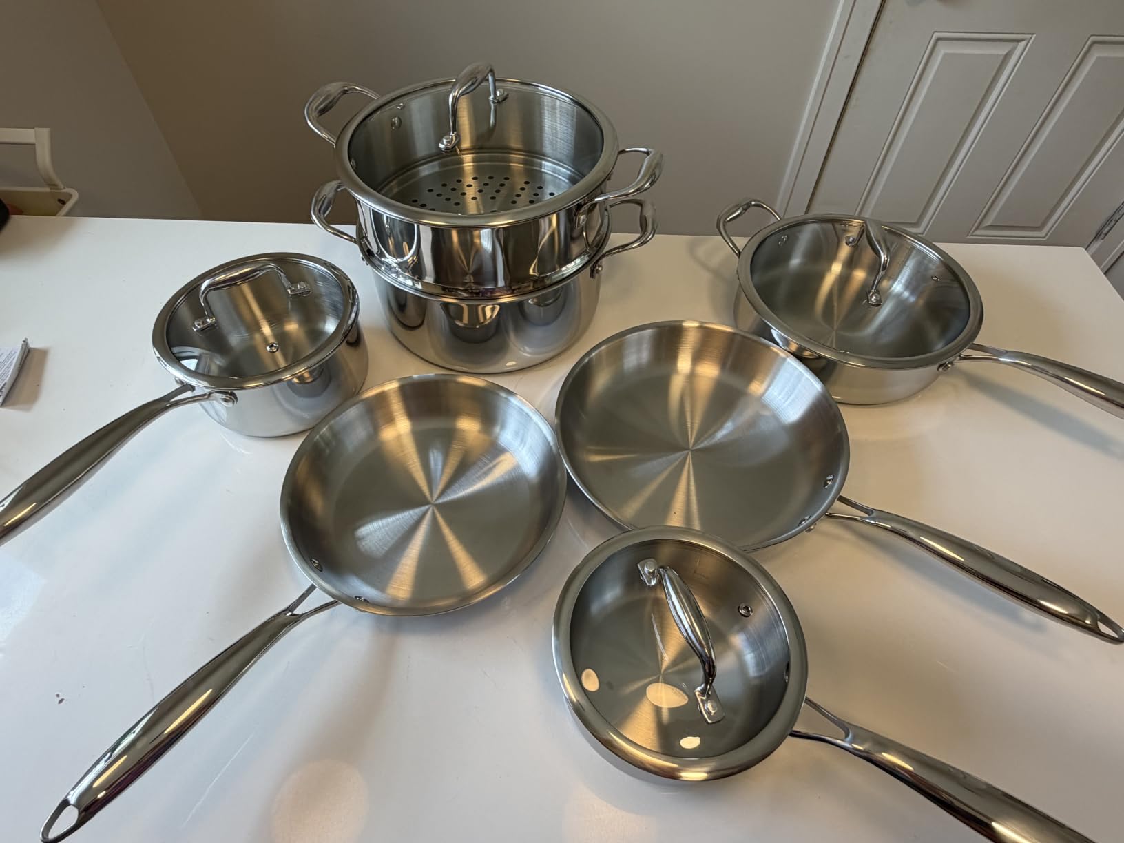 3 Ply Stainless Steel 11-Piece Cookware Set with Lids, Pots and Pans Kitchen Set, Non-Toxic, Induction, Oven, Dishwasher Safe, Professional Chef Quality customer photo 1