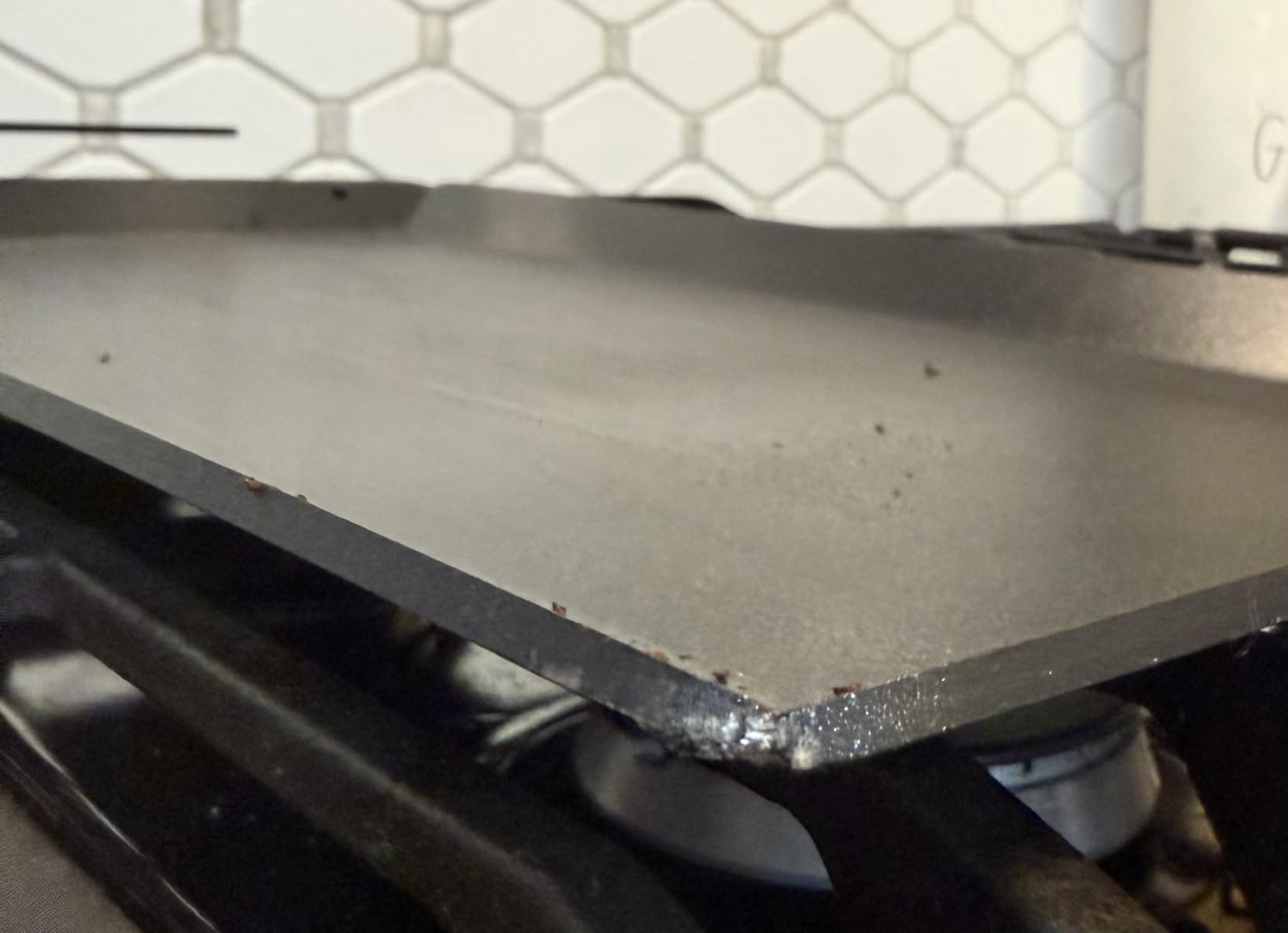 Carbon Steel Griddle for Stove Top Gas Grill, Universal 24'' x 10'' Carbon Steel Flat Top for Induction Cooktop, Professional Cooking Griddle Pan for Made In Cookware customer photo 1
