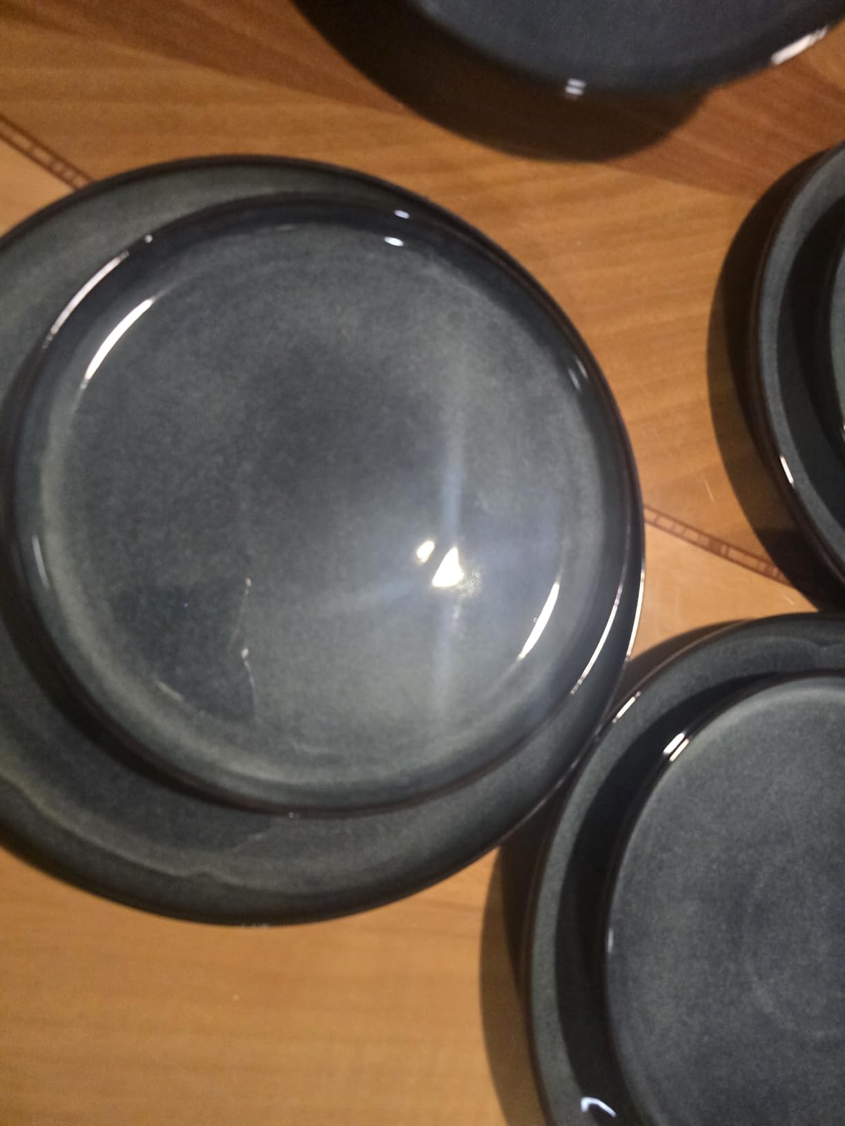 vancasso PLAYA Plates and Bowls Sets, 24 Pieces Grey-Blue Dinnerware Sets for Kitchen, Reactive Glaze Dishes Set for 8, Dishwasher and Microwave Safe customer photo 1