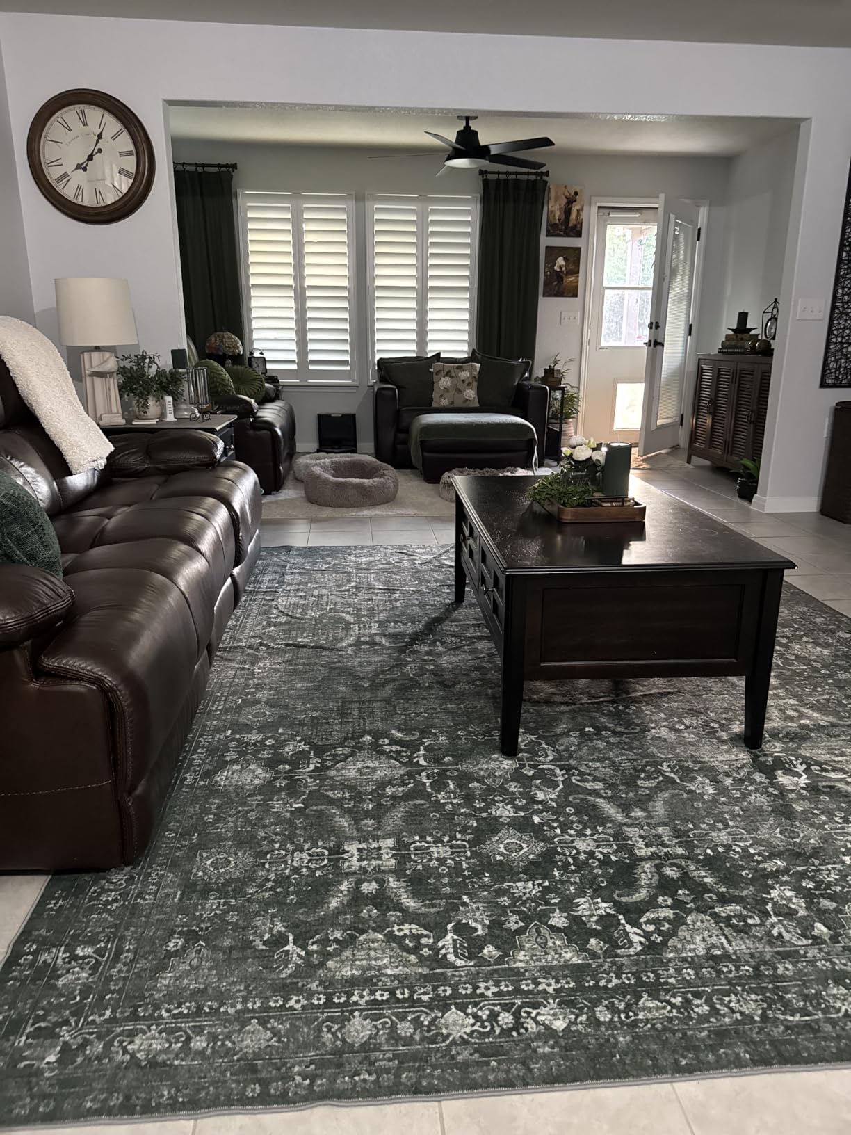 Rugxara Area Rugs 5x7 Washable Rug for Living Room Bedroom Dorm, Taupe/Grey | Non Slip, Rug for Dining Kids Room Office Farmhouse, Stain Resistant, Soft, Vintage Boho Retro Carpet, Low Pile, Home Decor customer photo 1