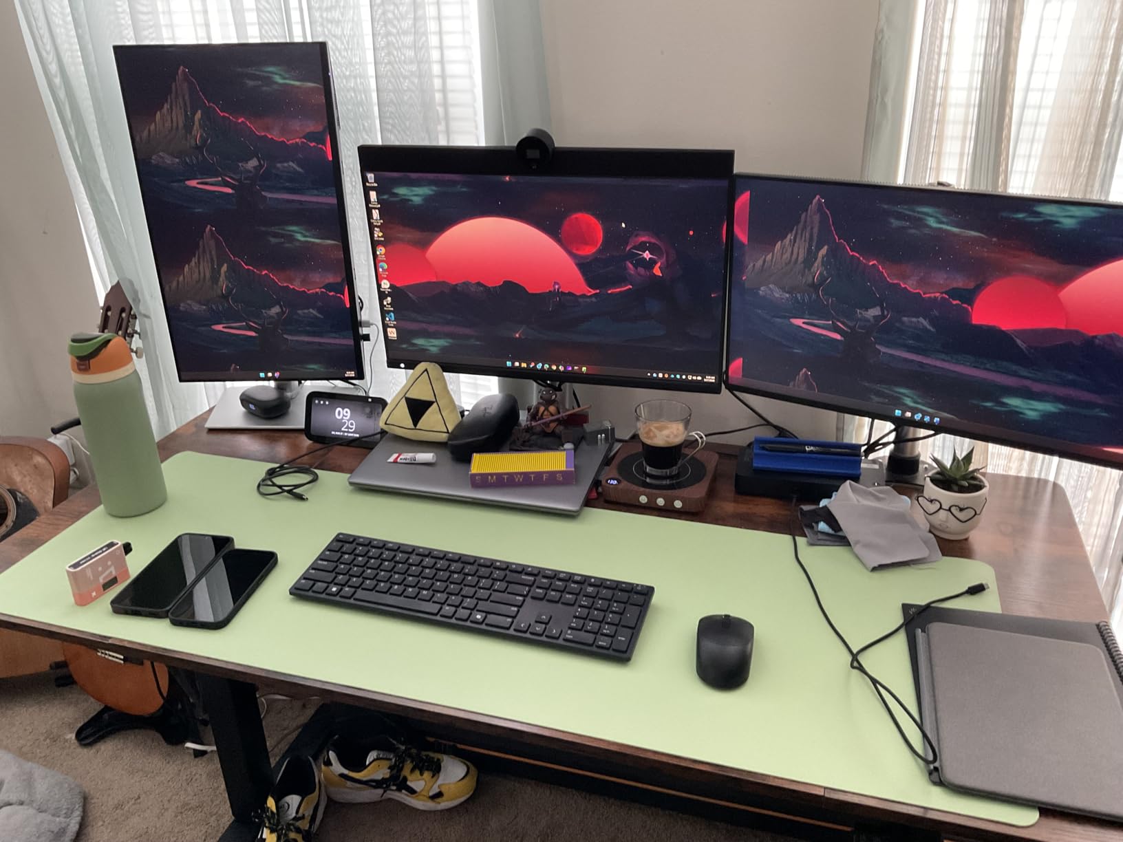 Huuger 55 x 28 Large Electric Standing Desk, Height Adjustable Computer Desk, 27.6