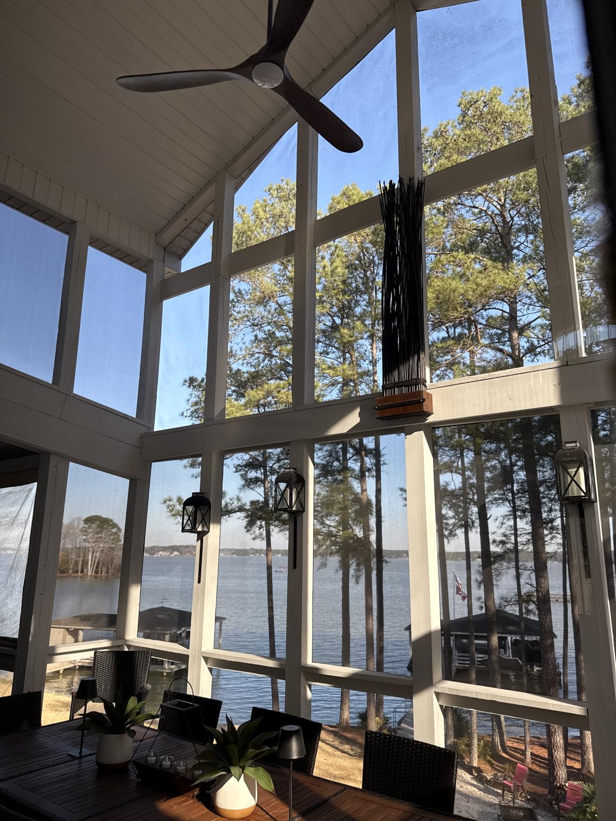 52 Inch Outdoor Smart Wood Ceiling Fan with Lights for Patios Damp Rated | High CFM 3 Blades Propeller Walnut Farmhouse Ceiling Fan, Large Air Flow DC Quiet Ceiling Fan with Remote/ APP/ Alexa Control customer photo 1