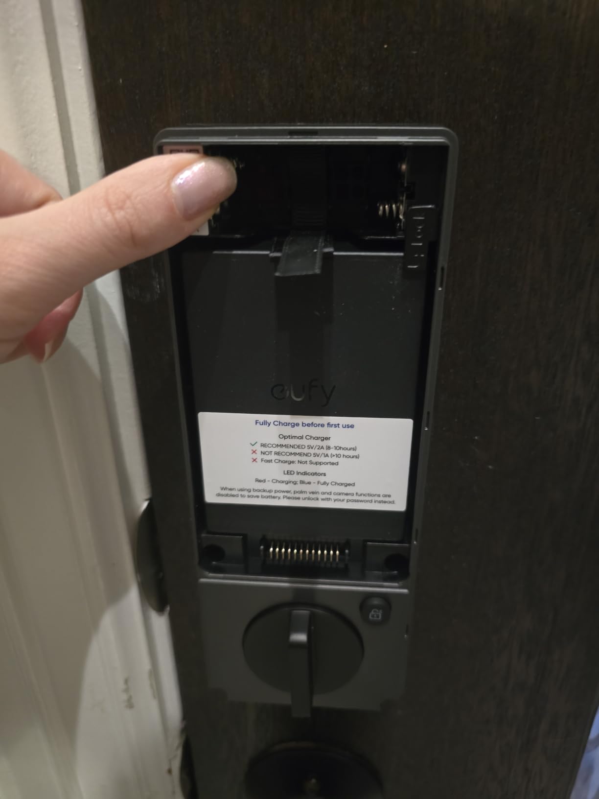 eufy Security Smart Lock FamiLock S3 Max with Palm Vein Recognition | Internal Video Screen, BHMA Grade 1, Keyless Entry Front Door Lock, WiFi Deadbolt+2K HD Doorbell Camera,16GB Built-in Storage customer photo 2