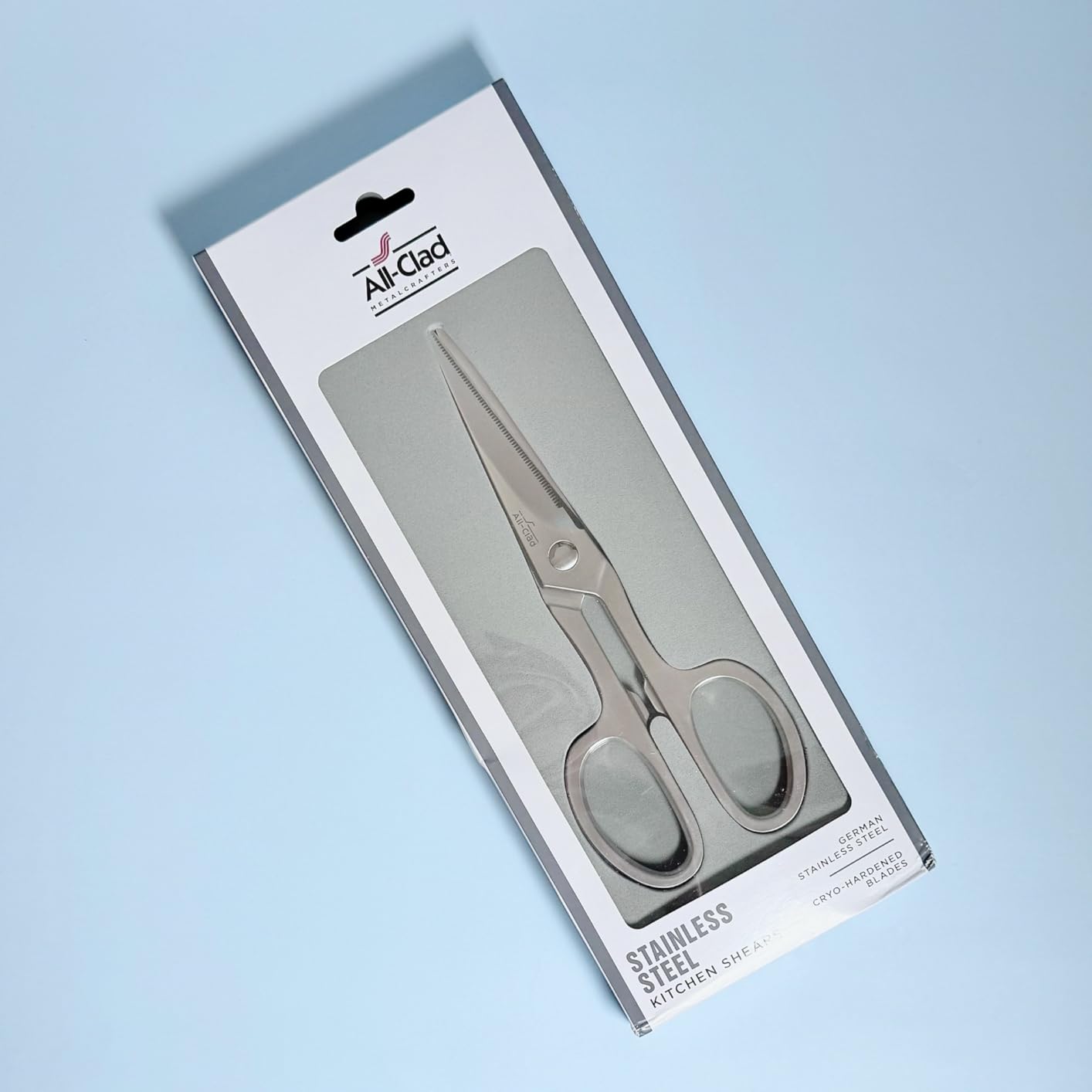 All-Clad Stainless Steel, All Purpose Kitchen Shears, Heavy gauge, Ergonomic, Rust-resistance, Food Scissors for Kitchen, Chicken, Poultry, Fish, Meat, Shellfish, Snipping herbs, 8.19 inch, Silver customer photo 2