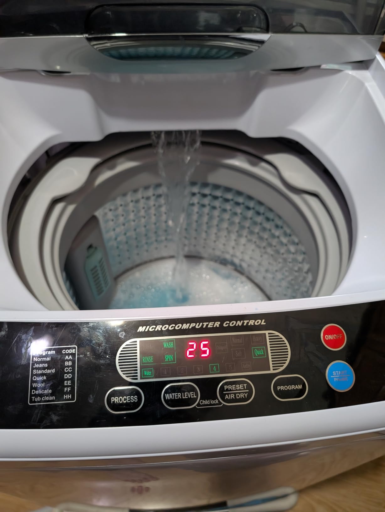 ROVSUN 17.8LBS Portable Washing Machine, Full-Automatic Electric Laundry Machine with Stainless Steel Drum, Compact Washer and Spin Dryer Combo with Drain Pump for Apartment, Dorm, Home customer photo 1