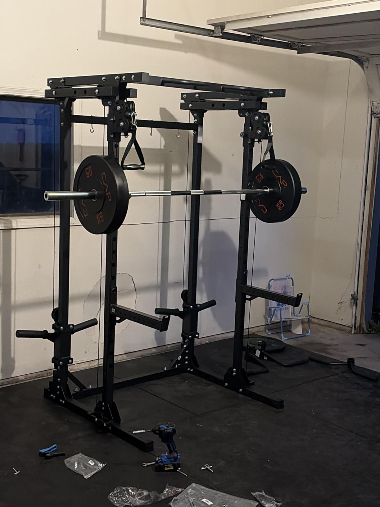 MAJOR FITNESS Drone3 Power Rack, 2500lbs Multi-Function Home Gym Squat Rack with Dual Pulley System, Pull-Up Bar & J-Hooks, Heavy-Duty Steel Frame for Maximum Stability & Strength Training customer photo 2