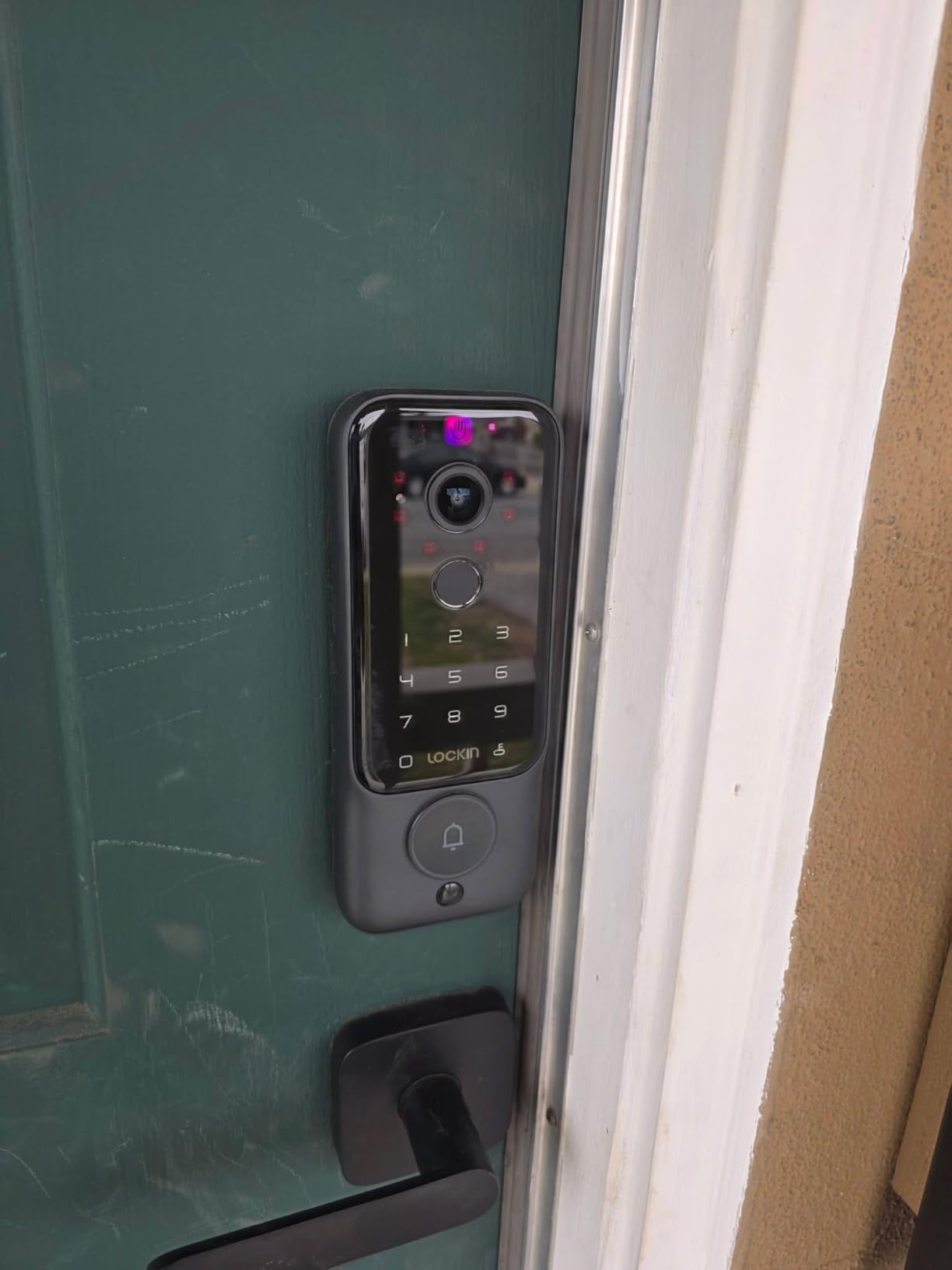 Lockin Veno Plus, All-in-One Smart Lock for Front Door | Palm Vein and Fingerprint Keyless Entry, 2K 180° Ultra-Wide Camera, Night Vision, Built-in WiFi, 8GB Storage, No Monthly Fee customer photo 2