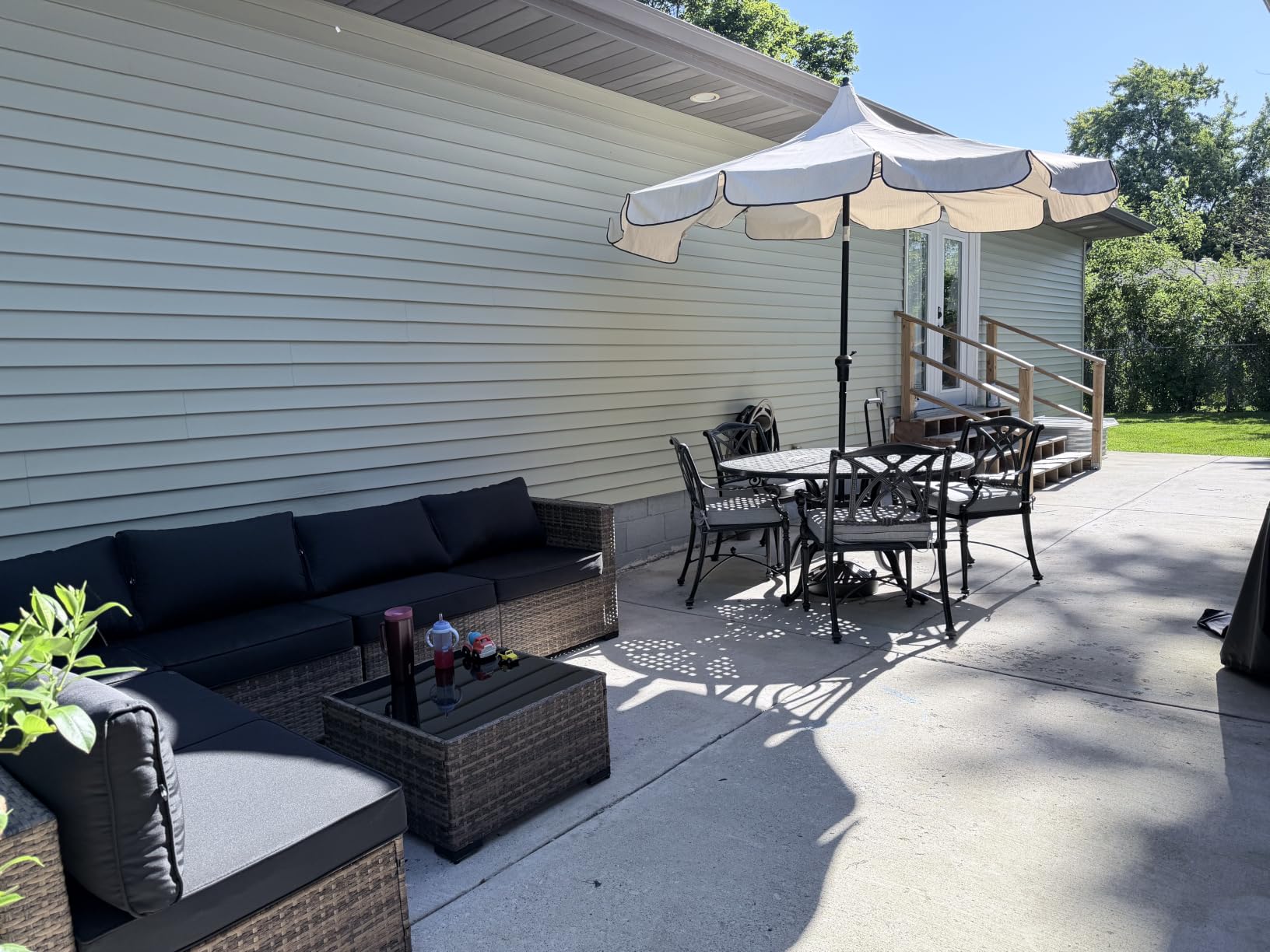 Aoxun Patio Furniture Sets, 7-Piece Outdoor Furniture with Thick Cushions, Wicker Conversation Set Sectional Sofa for Backyard, Poolside, Garden customer photo 1