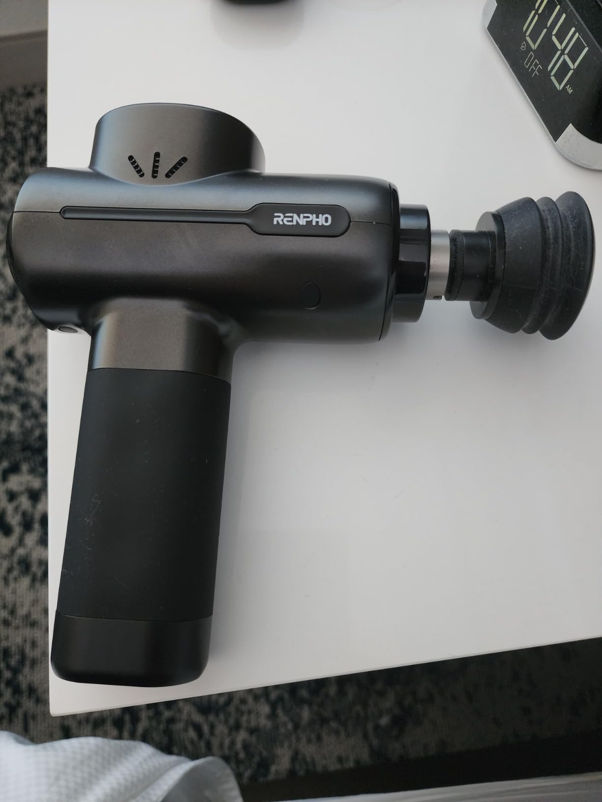 RENPHO Active+ Massage Gun, App-Controlled Guided Courses, Bluetooth | Handheld Percussion Massager, Deep Tissue Muscle Relaxation, 5 Speeds, 5 Heads, Carry Case, For Athletes, Gym and Travel customer photo 1