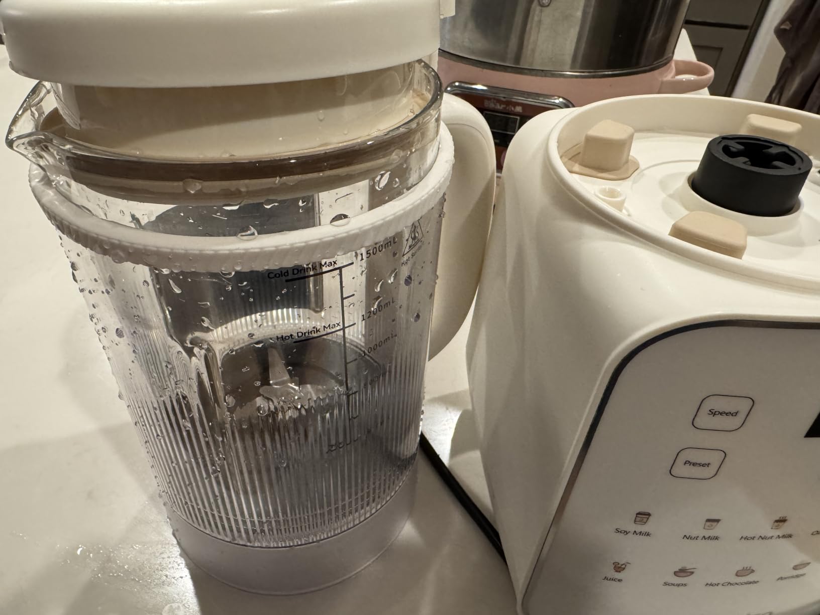 50.73oz Nut Milk Maker Machine: 12 in 1 Automatic Soy Milk Maker with Detachable Design, Homemade Juice, Almond, Oat Milks for Plant Based Milks, 24H Delay Start/Keep Warm/Auto-Clean/Safety Lock customer photo 1
