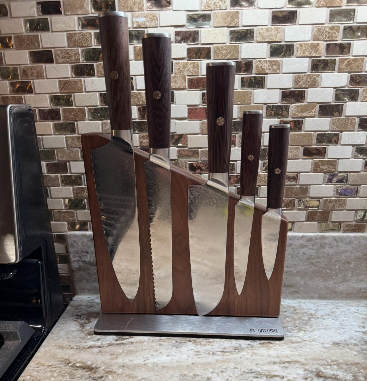 Yatoshi Professional Kitchen Knife Set, 15 Pieces, High Carbon Stainless Steel, Ergonomic Handle customer photo 1