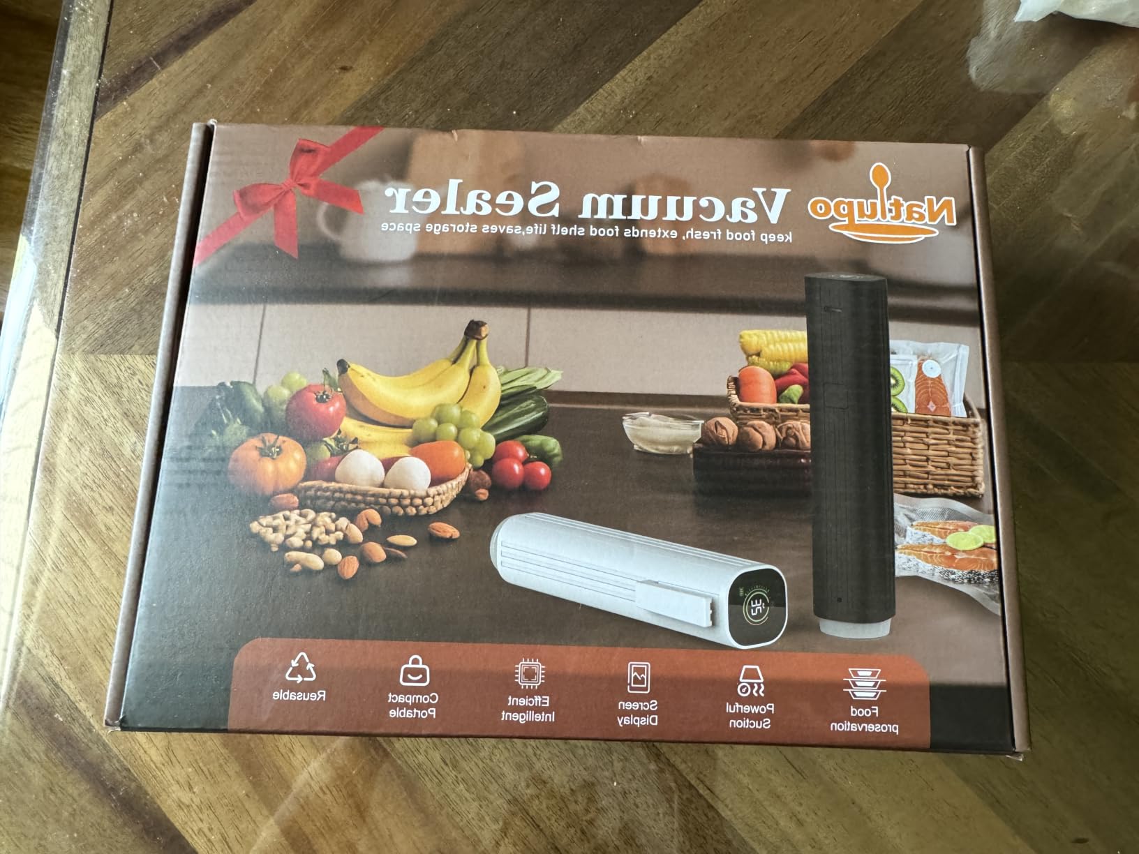 Compact Vacuum Sealer for Food (Vacuum Sealer Machine + 30 Reusable Vacuum Bags) Powerful Handheld Vacuum Sealer Machine, Featuring LED Pressure Display, Portable Food Sealer customer photo 1