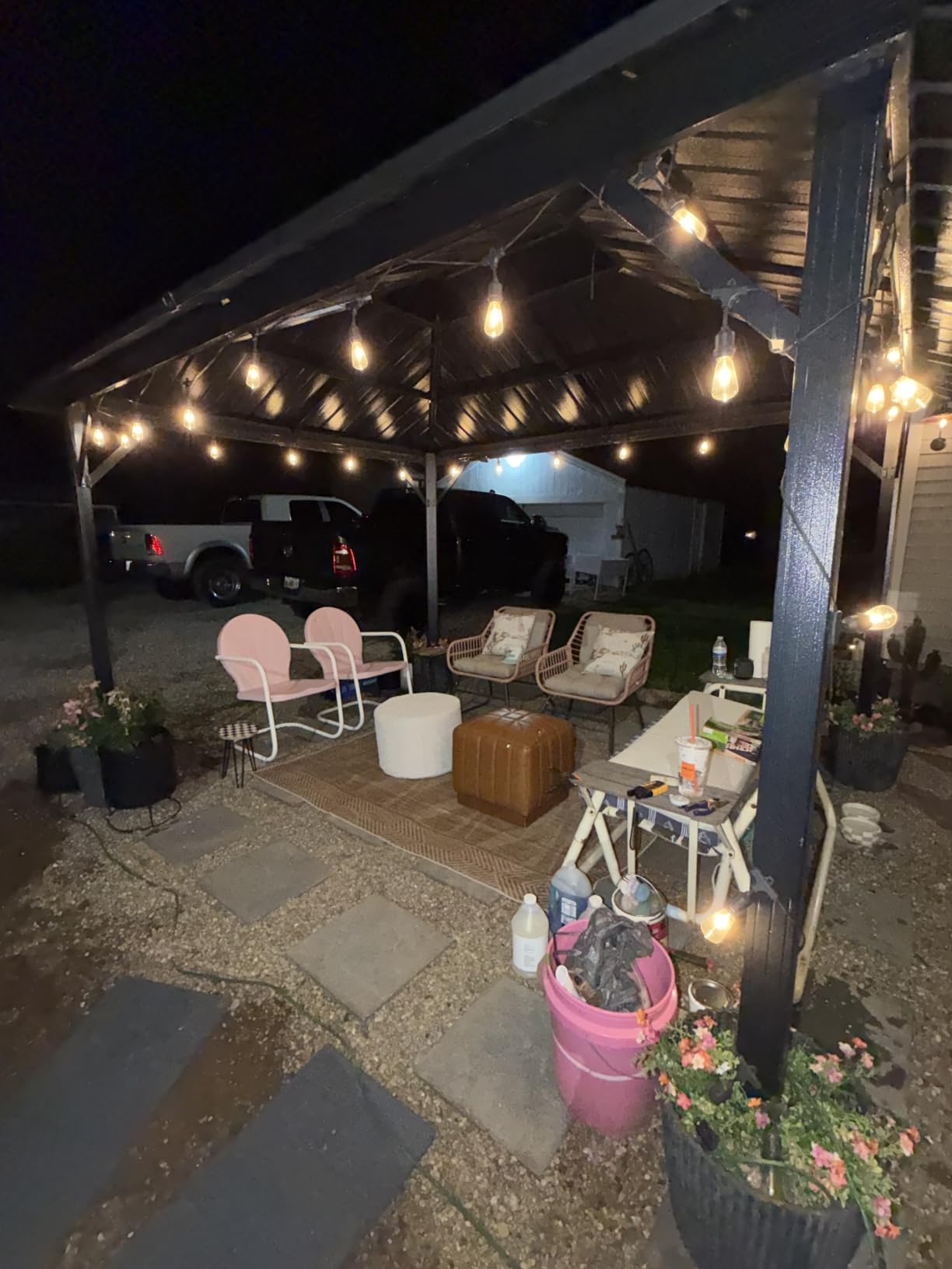 Brightown Outdoor String Lights Patio Lights 100FT ST38 Waterproof Dimmable | Connectable Shatterproof LED Christmas Lights, Hanging Outside Light for Backyard, Porch, Deck, Balcony, Garden, Home Decor customer photo 1