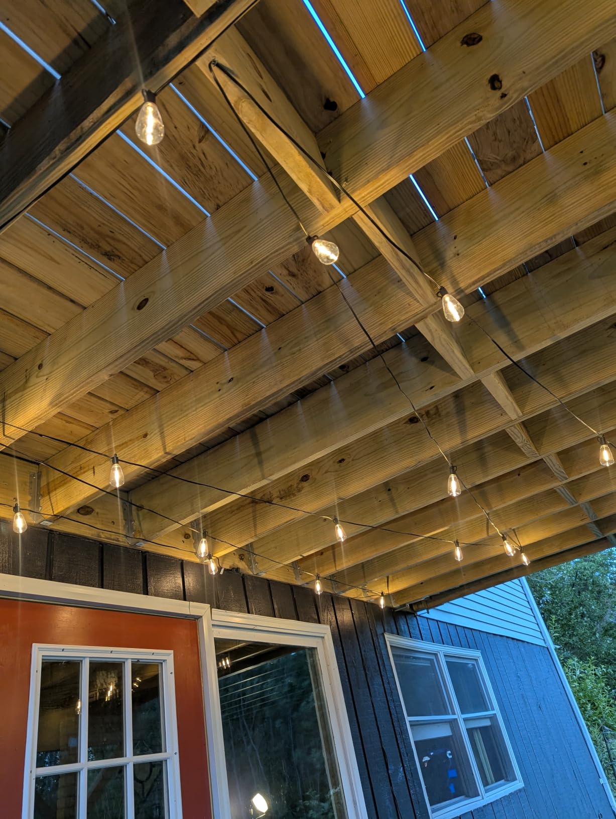 Brightown Outdoor String Lights Patio Lights 100FT ST38 Waterproof Dimmable | Connectable Shatterproof LED Christmas Lights, Hanging Outside Light for Backyard, Porch, Deck, Balcony, Garden, Home Decor customer photo 2
