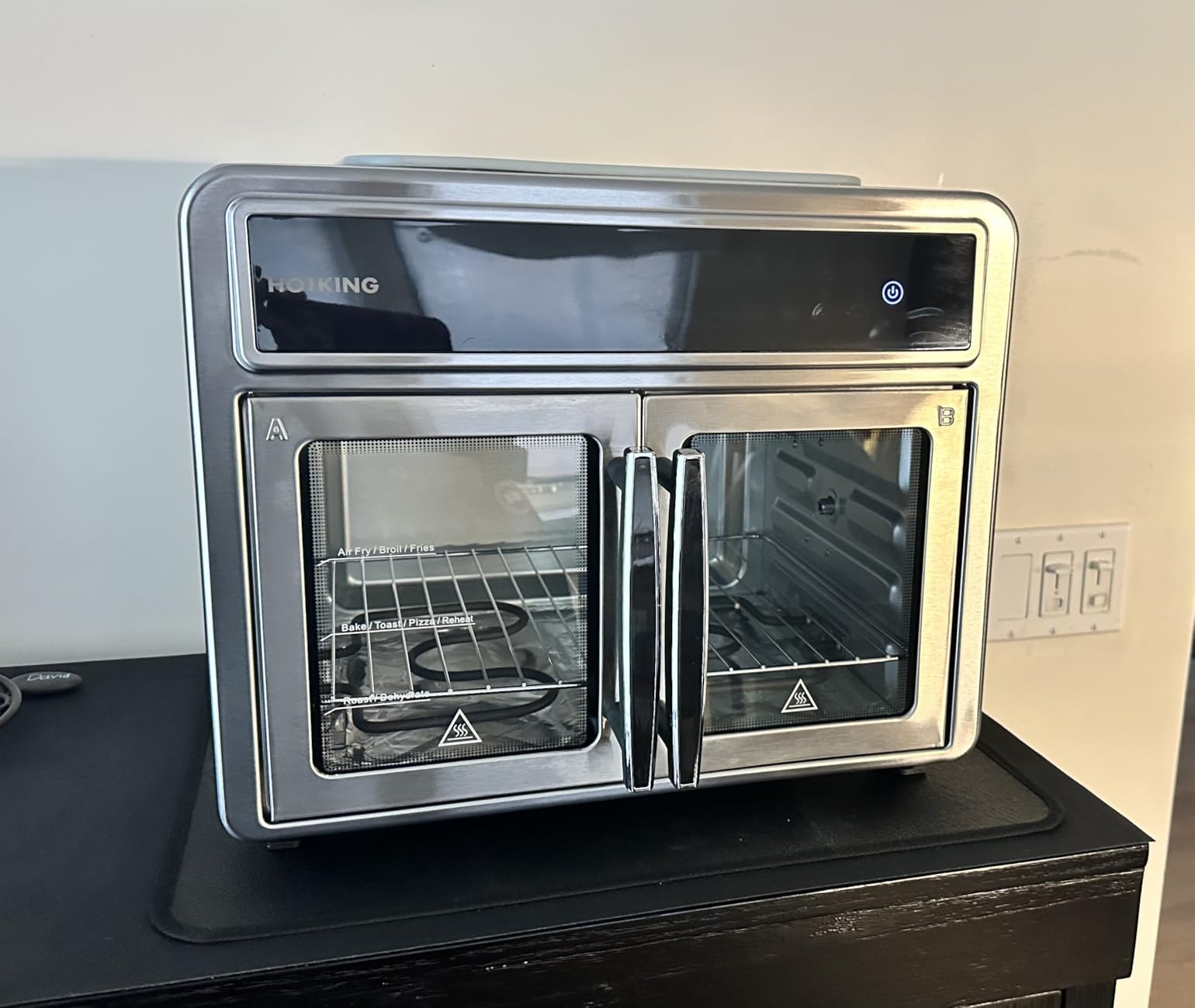 HotKing Dual-Zone Air Fryer Toaster Oven Combo, 28 QT XL Convection Oven | French Door, Stainless Steel Non-Toxic, 10-in-1 Multifunction, 500F Broil, Rotisserie, Dehydrate, Reheat, Bake, ETL Rated customer photo 1