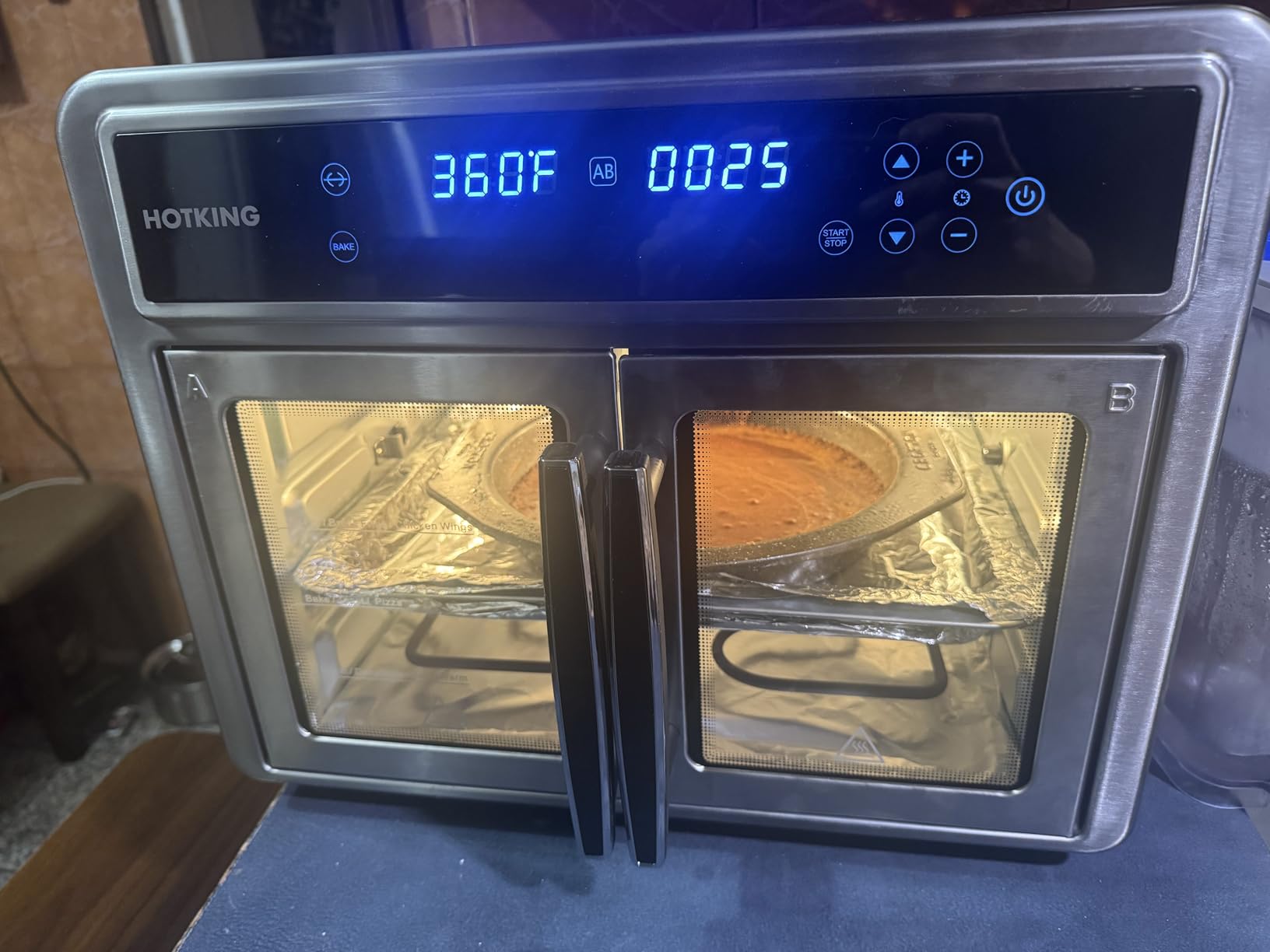 HotKing Dual-Zone Air Fryer Toaster Oven Combo, 28 QT XL Convection Oven | French Door, Stainless Steel Non-Toxic, 10-in-1 Multifunction, 500F Broil, Rotisserie, Dehydrate, Reheat, Bake, ETL Rated customer photo 2