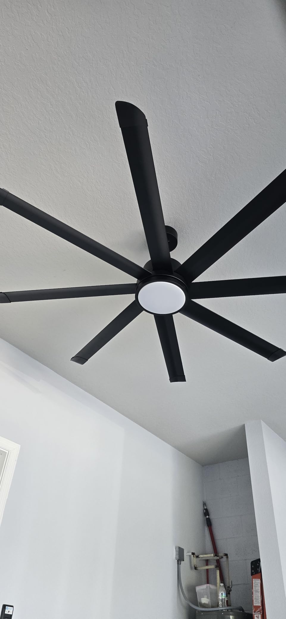 ZMISHIBO 84 Inch Ceiling Fans with Lights, 8 Aluminum Reversible Blades | Industrial-Grade, Quiet DC Motor, 3CCT, Damp Rated, 6 Adjustable Speeds, Remote Control, Living Room, Garage, Shop, Gazebo customer photo 1