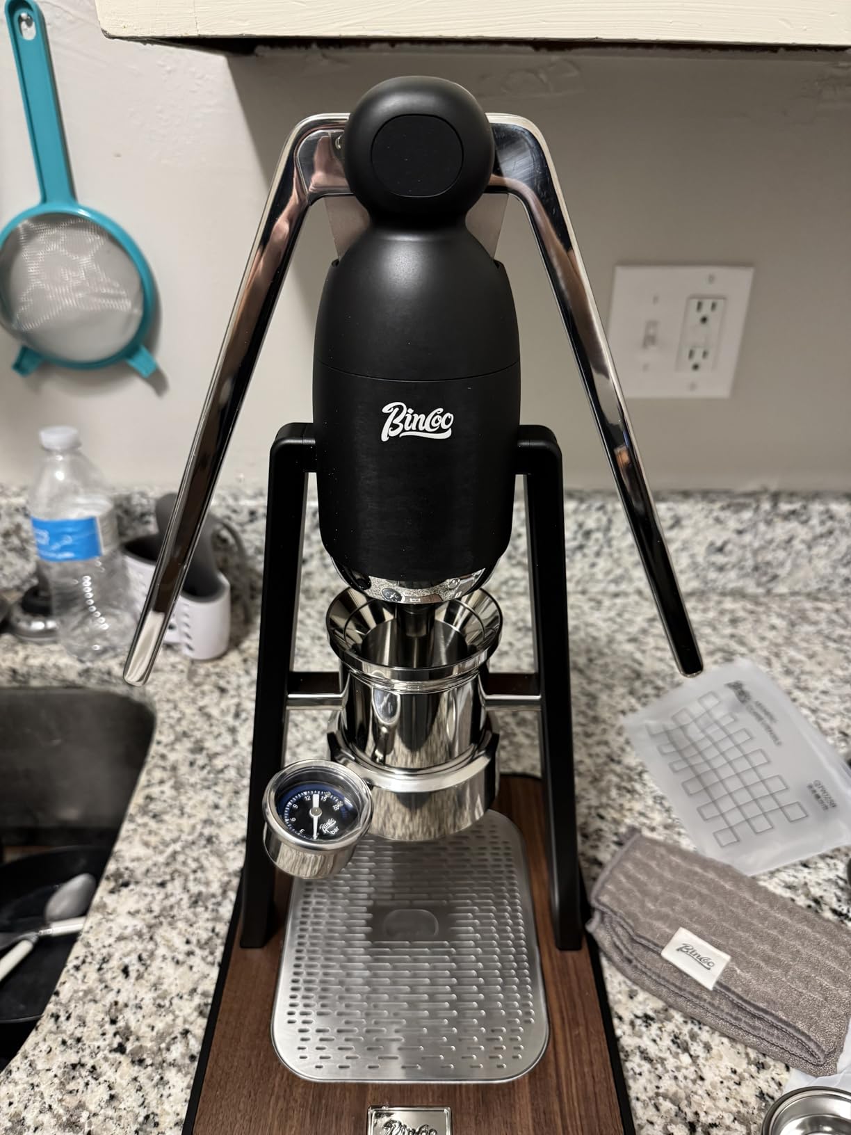 Manual Espresso Maker Set - Hand Press Espresso Machine - 12Bar Pressure Profiling, Dual-Lever Manual Coffee Maker with Pre-Infusion, Portable for Custom Espresso Shots, Stainless Steel (Black) customer photo 2