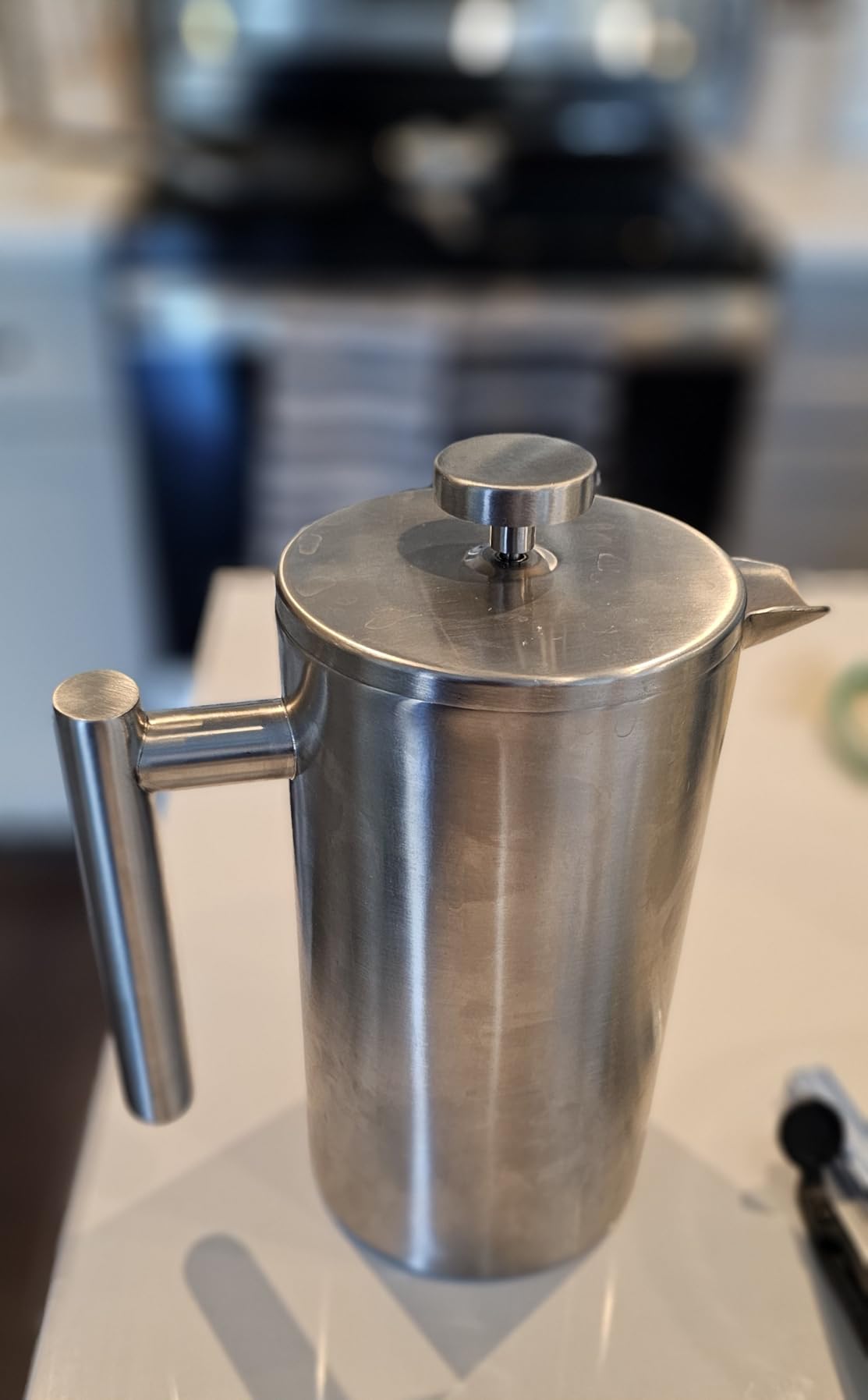 French Press 34 oz, Full Stainless Steel French Press Coffee Maker 4 Cups | Upgraded Double-Walled Insulated French Coffee Presses, Food Grade Good for Kitchen Camping, Dishwasher Safe 2 More Filters customer photo 1