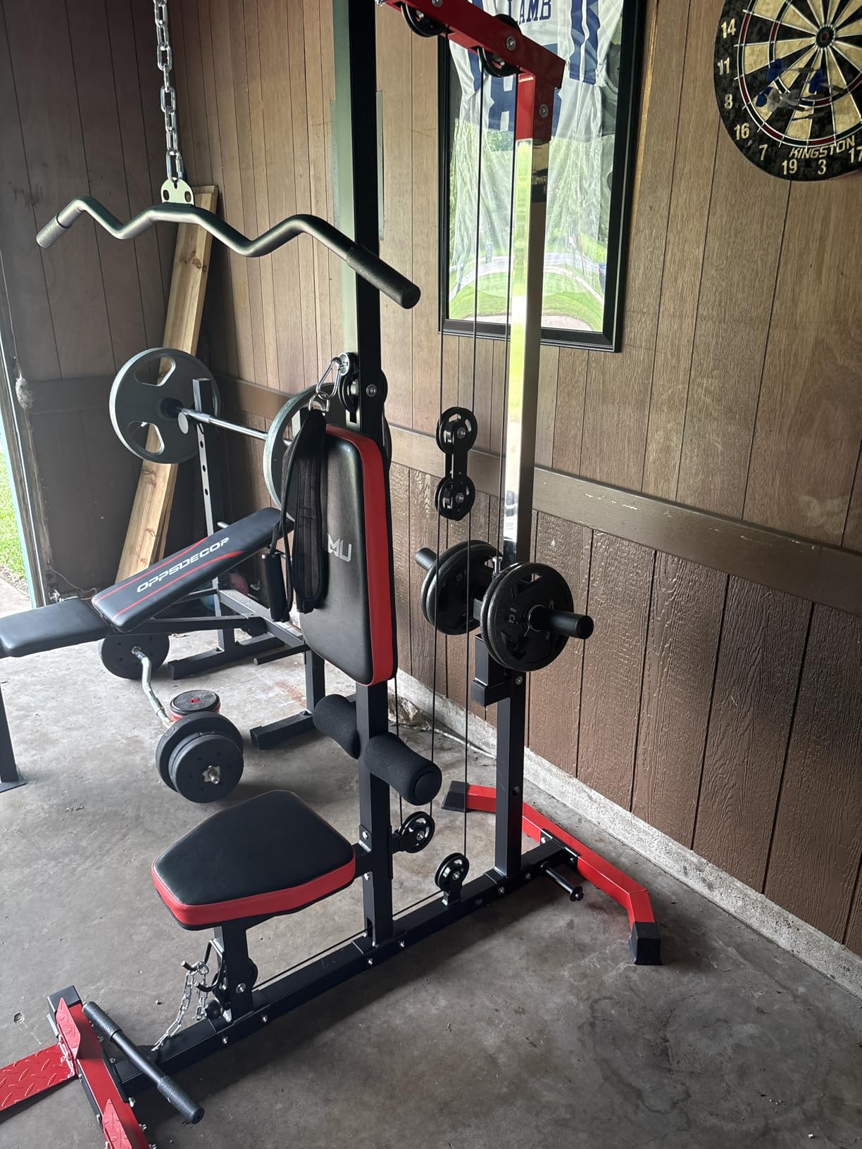 LS01 LAT Pulldown Machine, LAT Row Cable Machine with AB Crunch, LAT Tower with Cable Row Attachments, 3 in 1 Pulley Stations for Home Gym customer photo 1