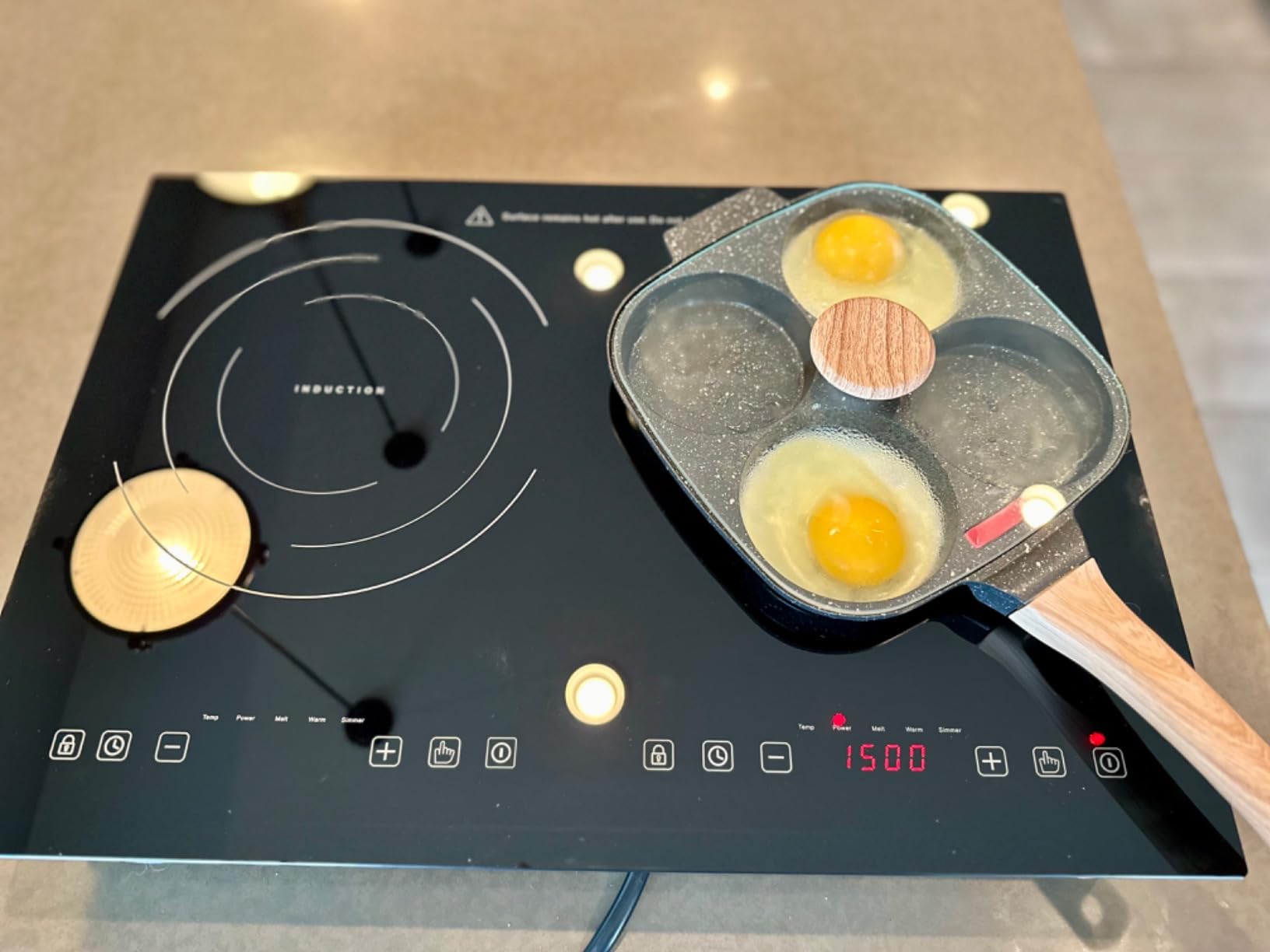 Portable Induction Cooktop 2 Burner - 1800W Double Induction Cooker with 8 Power Settings, 4 Pre-Set Modes, Ultra Thin Design, Sensor Touch Control, Child Safety Lock & Timer | Electric Cooktop customer photo 2