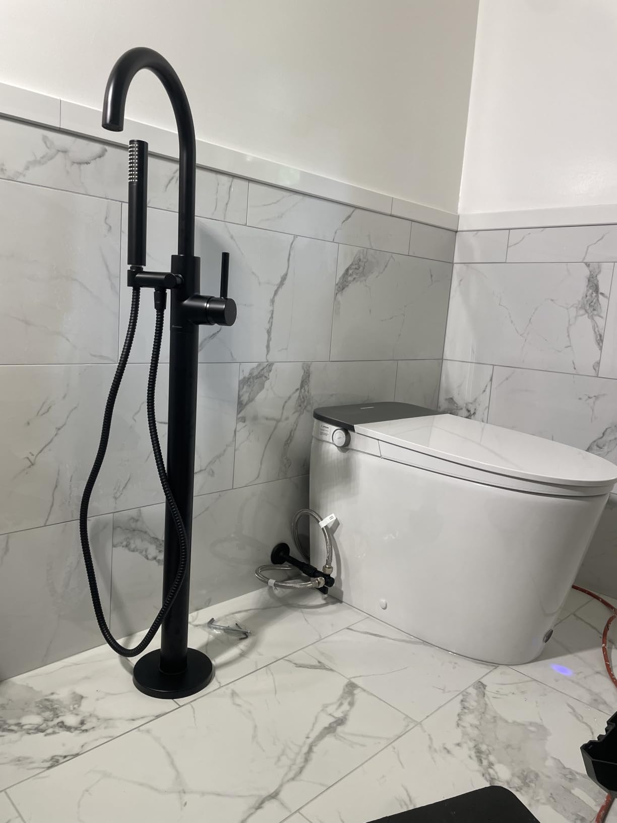 Casta Diva Smart Toilet With Bidet Built In Auto Open Close Lid CD-K030PRO | 1000g MaP Flush, Heated Comfort Seat & Foam Dispenser, Foot Sensor, Bidet Toilet with Tank, Quiet Flush, Warm Water, Dryer customer photo 2