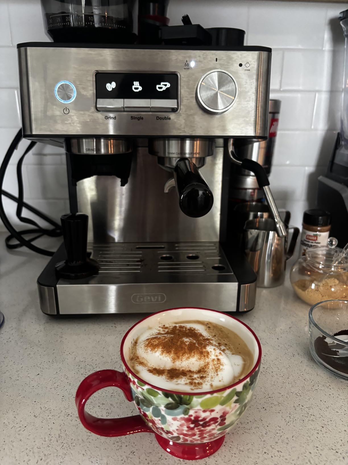 (2026 Upgrade) Gevi 20 Bar Espresso Machine with Grinder & Milk Frother, Professional Coffee Maker for Home, Cappuccino & Latte, Removable Water Tank, Steam Wand customer photo 2