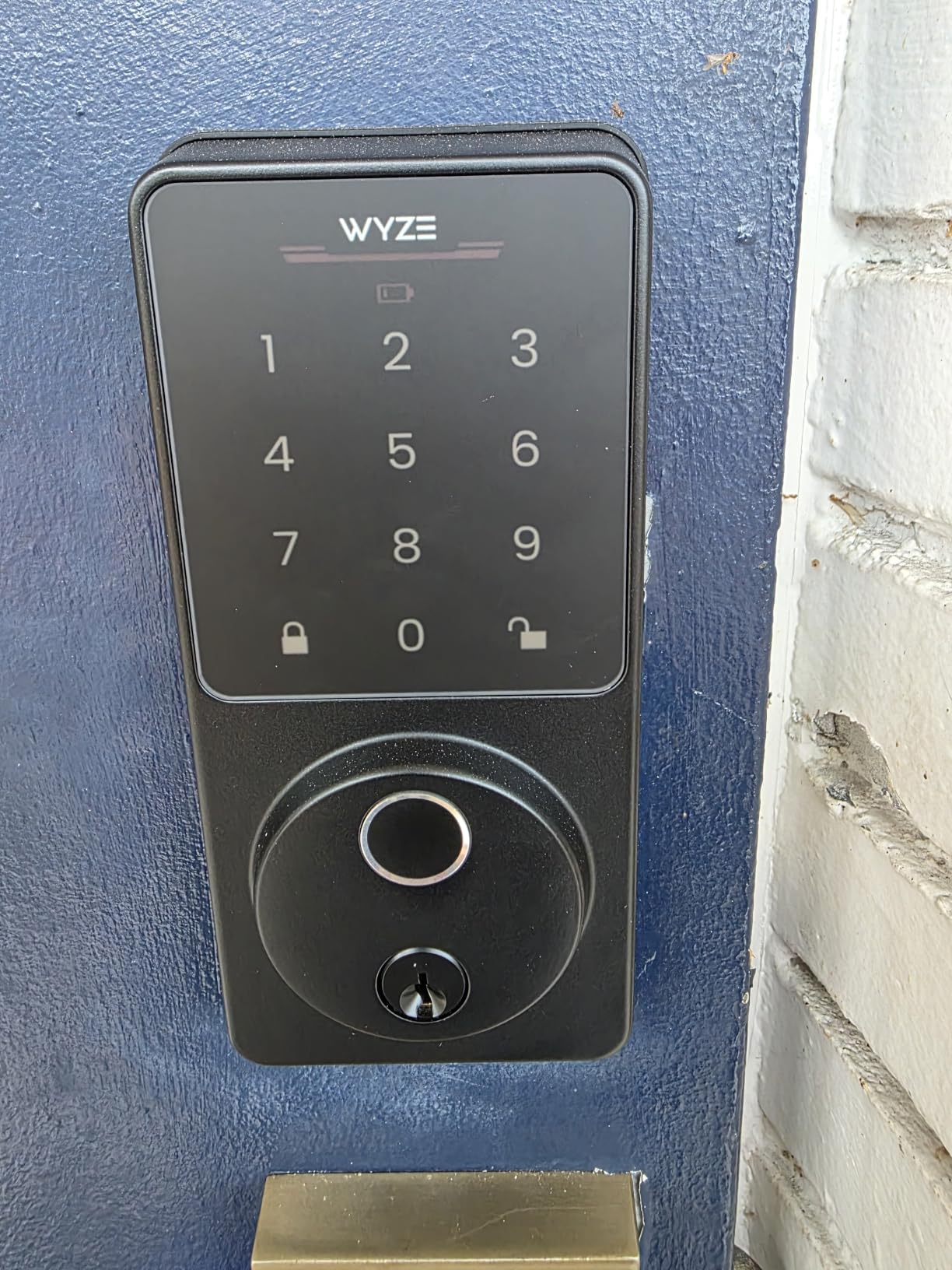 Wyze Auto-Lock Bolt v2, Fingerprint Keyless Entry Smart Lock, AI Learning Scanner with Wi-Fi Front Door Lock Deadbolt, Auto-Lock, 8 Months Battery, BHMA2, IP53, Anti-Peep Keypad, Backup Keys customer photo 1
