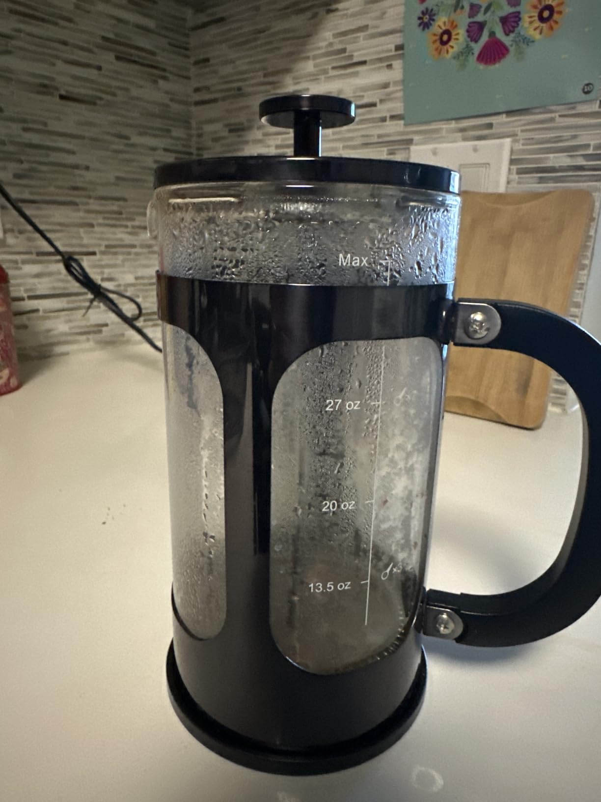 Veken French Press Coffee Maker, No Plastic Touching Cafe, 34oz 1L Cafetera | Thickened Glass Stainless Steel Cold Brew Pot for Kitchen, Travel, Camping, Tea, Gifts customer photo 1