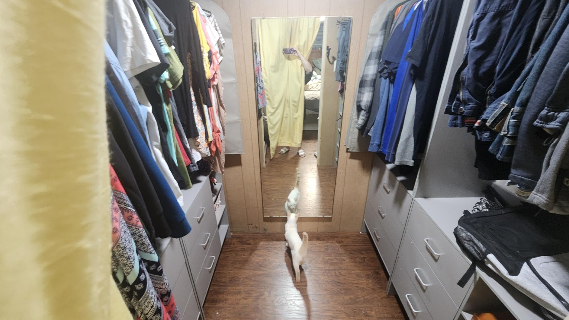 Aheaplus Closet System with 6 Drawers, 4.5ft, Set of 2, White | Wood Closet Organizer System, Walk-in Closet or Small Closets Wardrobe, Clothes Rack with Hanging Rods, Set of 2 customer photo 1
