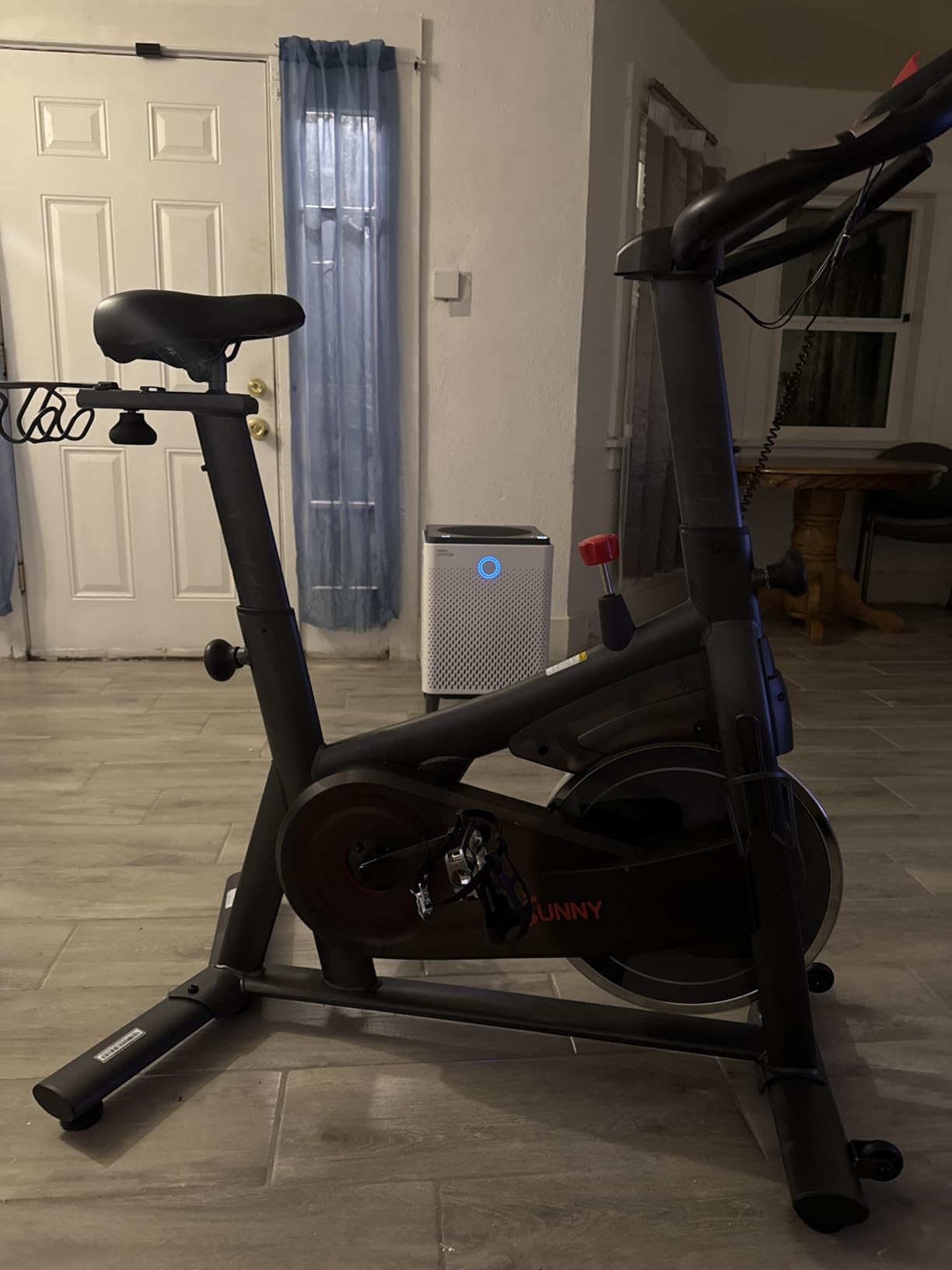 Sunny Health & Fitness Smart Indoor Cycling Bike for Home Cardio Exercise | Free SunnyFit App Connectivity, Magnetic Resistance, Up to 40LB Flywheel, Custom Riding Position, Wide Inseam Range customer photo 1