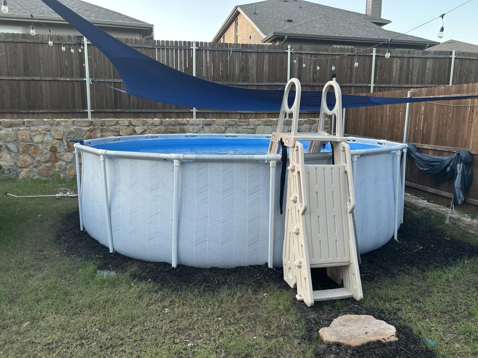 INTEX 26745EP 16ft X 48in Chevron Prism Frame Premium Above Ground Swimming Pool Set with 1500 GPH Filter Pump, Removable Ladder, Ground Cloth, Pool Cover customer photo 1
