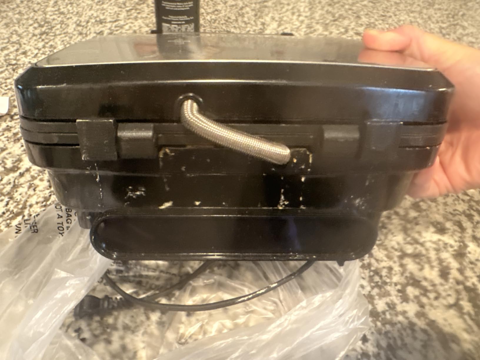 Cuisinart Belgian Waffle Maker, Stainless Steel, 4-Slice Square | Stainless steel waffle maker makes 4 squares, includes nonstick plate, browning settings & ready indicator lights, WAF-150NAS customer photo 2