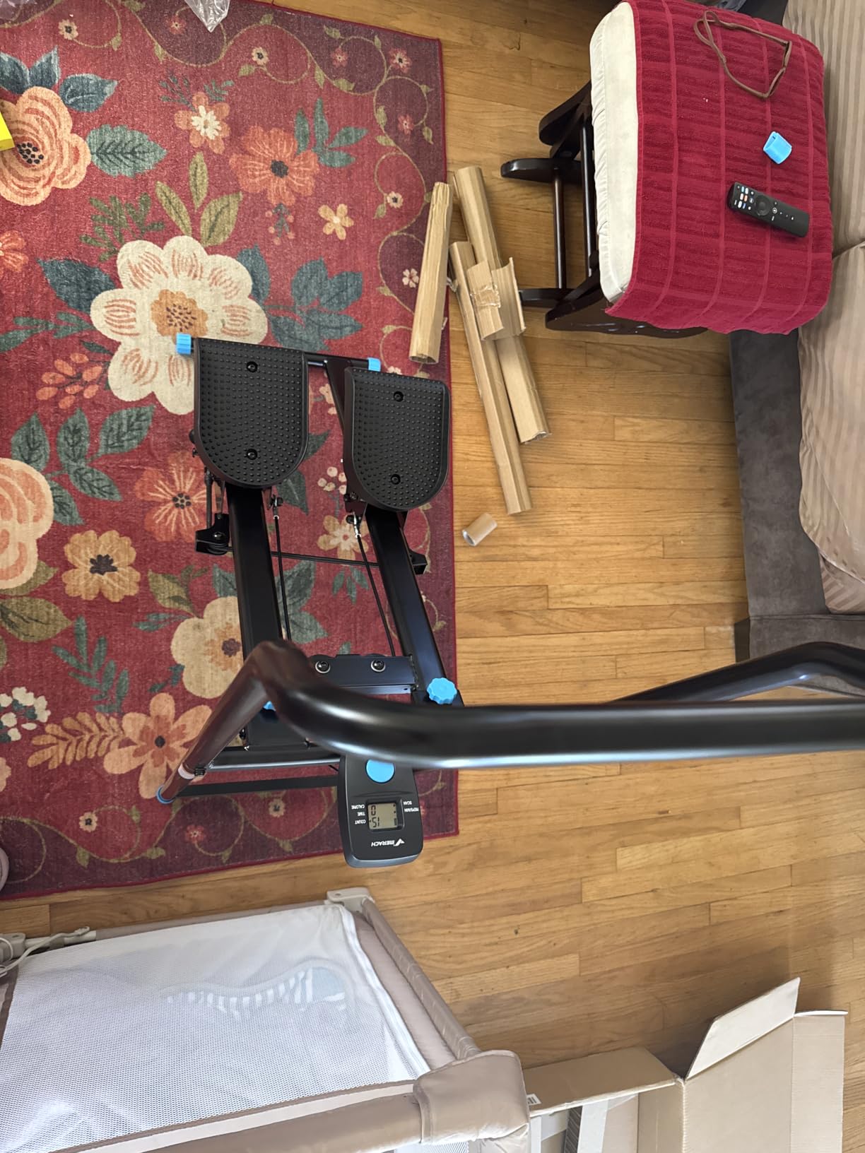 MERACH Stair Stepper with Adjustable Resistance, Foldable Stair Climber | Multi-Level Resistance, 3 Adjustable Angles, Stable Triangle Design, 300 lbs Capacity, Foldable Stair Climber, LCD Monitor customer photo 2