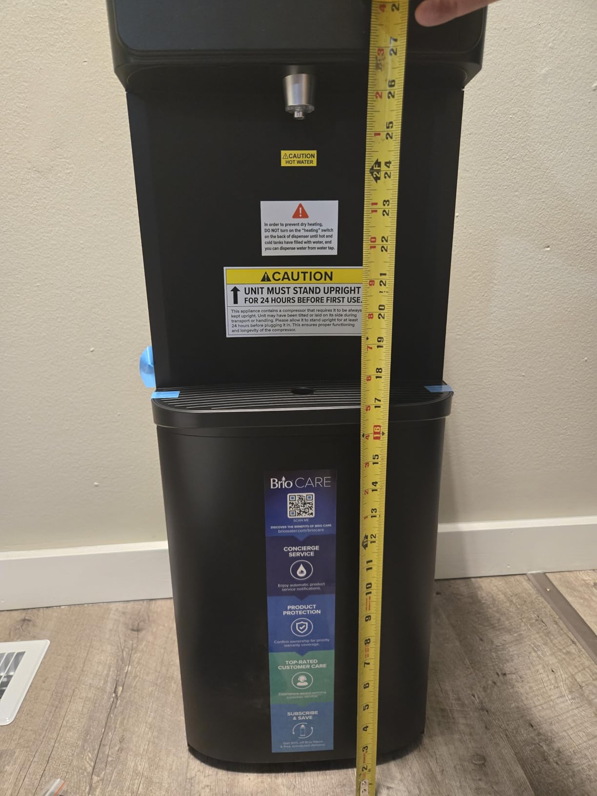 Brio 130 Series Top-Load Water Cooler Dispenser for 3- and 5-Gallon Bottles, Hot & Cold, Spill-Free Loading, Child Safety Lock, Energy Star 3.0, Black customer photo 1