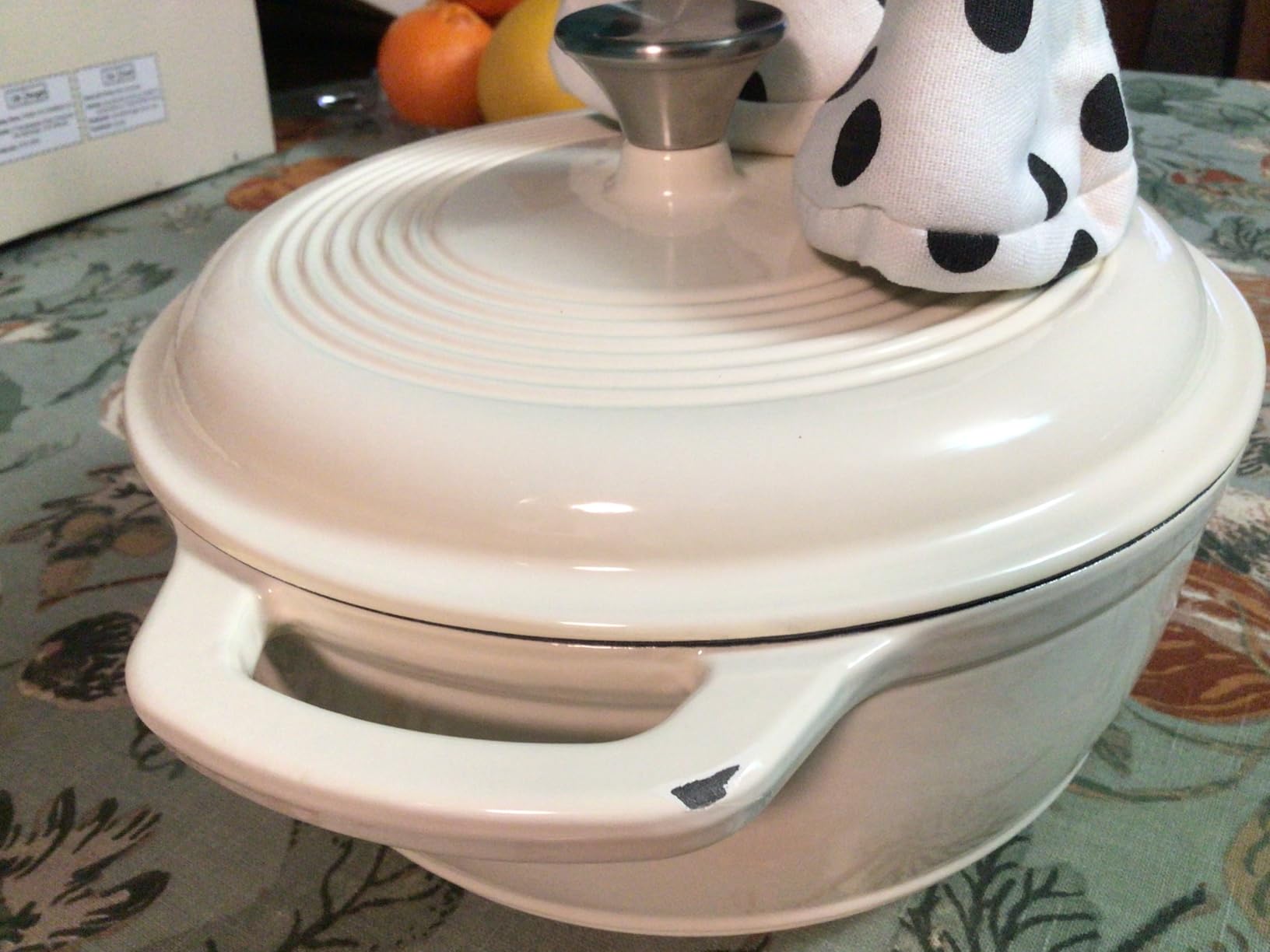 Enameled Cast Iron Dutch Oven Pot With Lid - AIVIKI 5QT Dutch Oven for Bread Baking With Cotton Potholders customer photo 2