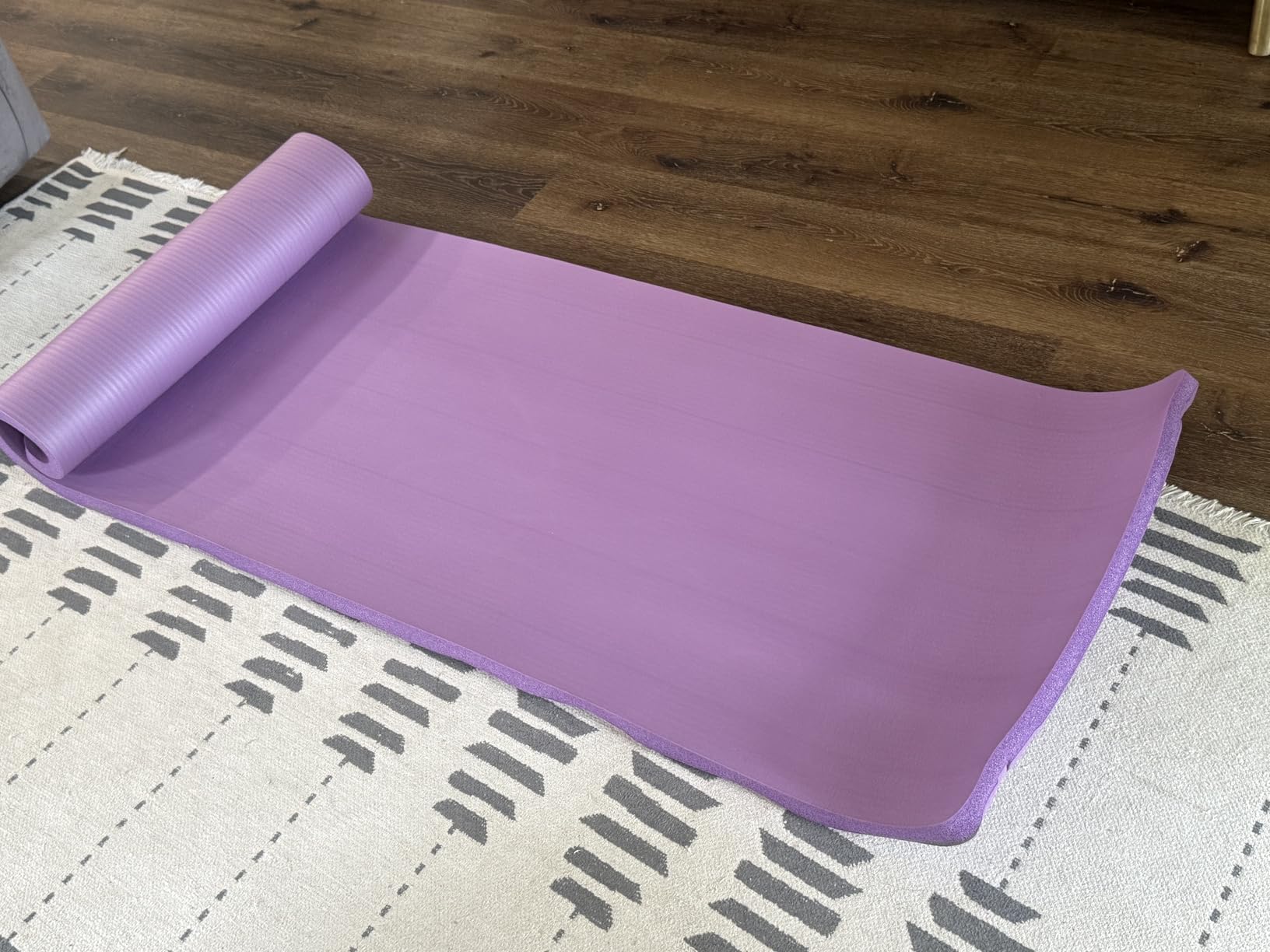 BalanceFrom Yoga Mat, 1-Inch Extra Thick High Density Exercise Mat, Anti-Tear Exercise Yoga Mat with Carrying Strap, Suitable for Various Yoga Exercises, Multiple Colors customer photo 1