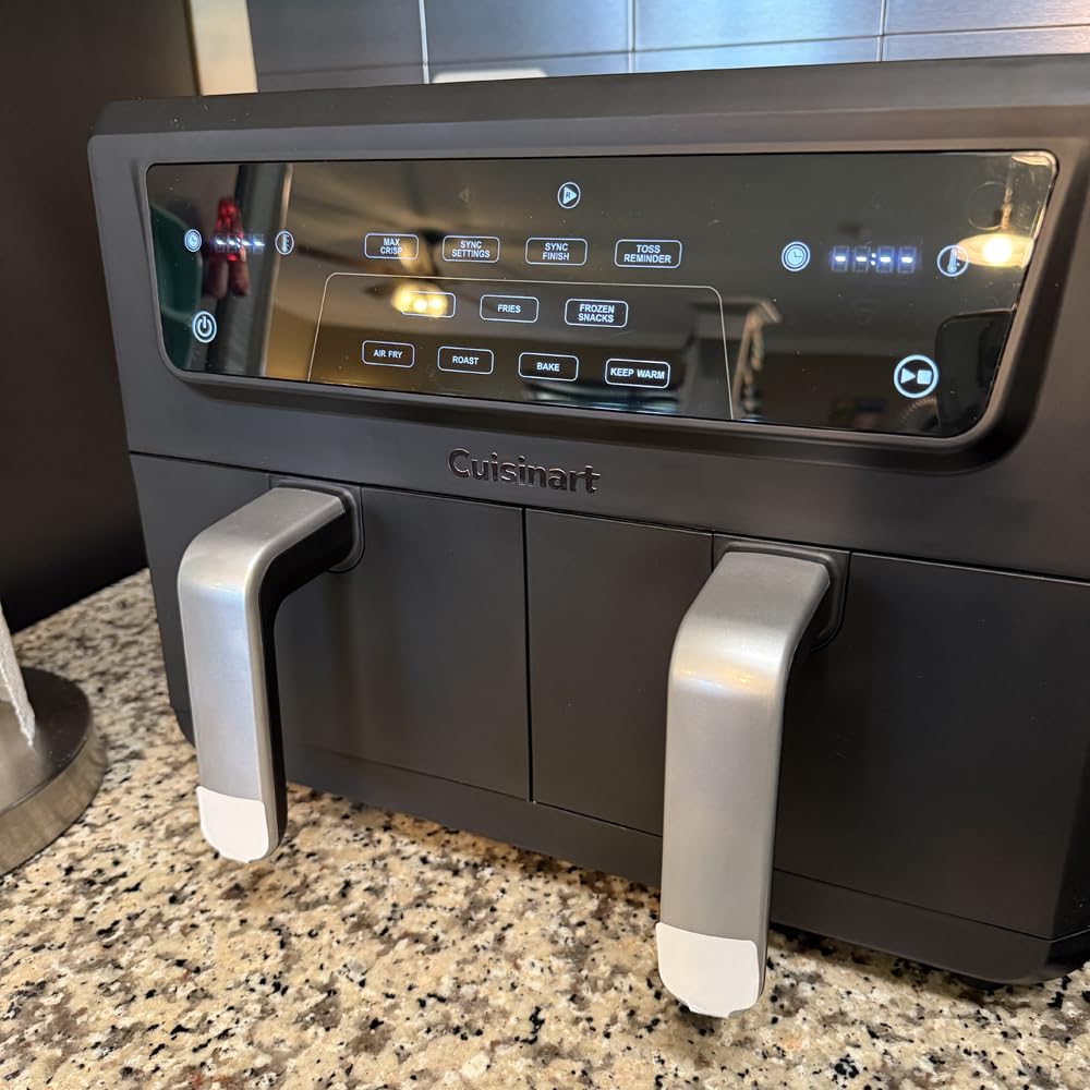 Cuisinart Dual Basket Air Fryer, Two Baskets Totals 11 QT, 4 Function Air Fryer to Air Fry, Roast, Bake & Keep Warm, Features Sync Finish & Settings, Toss Reminder, Automatic Warm Mode & Auto-Pause customer photo 1