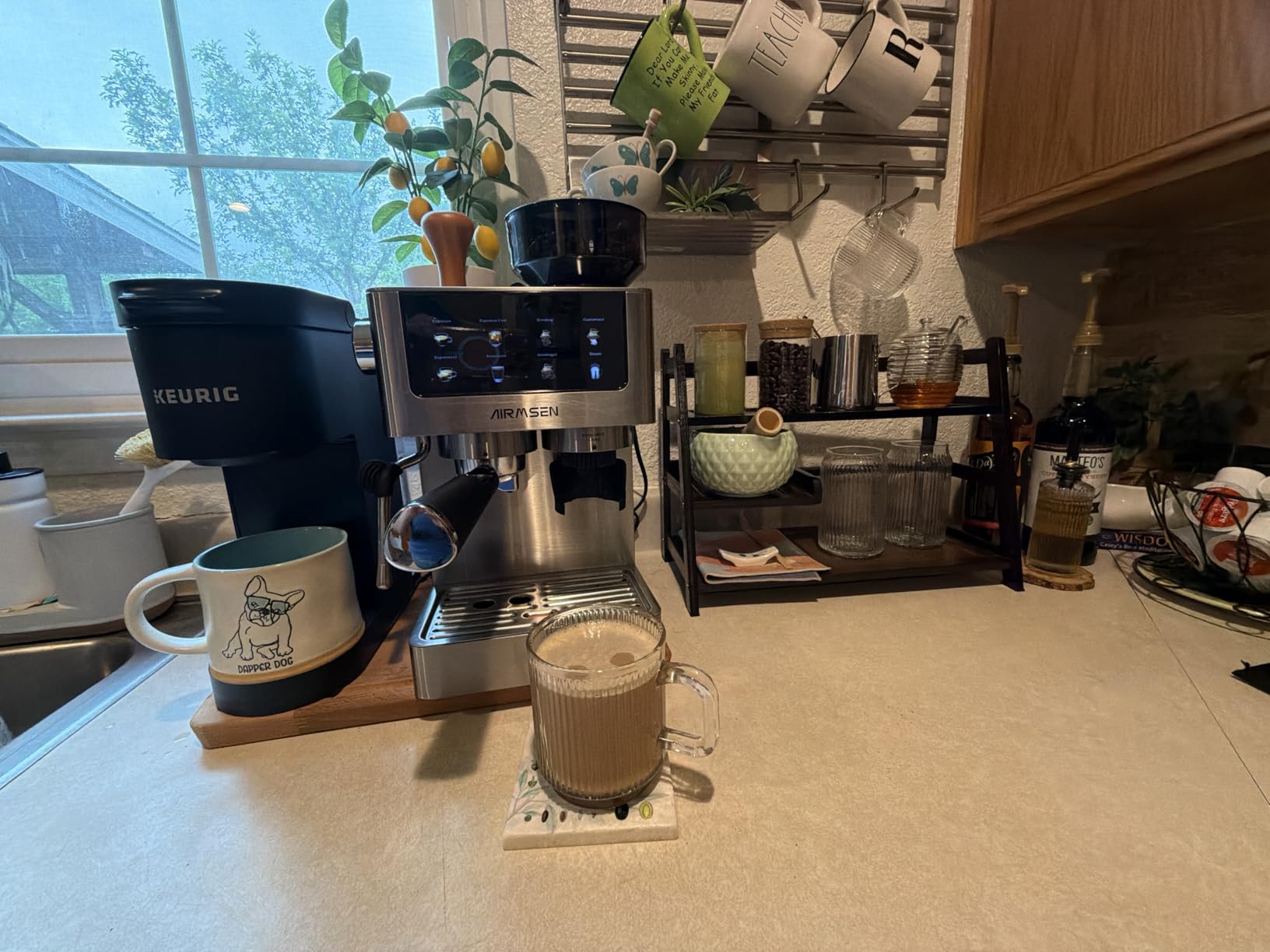 AIRMSEN Espresso Machines with Burr Grinder, 20 Bar, Milk Frother Steam Wand, Stainless Steel Coffee Maker for Home - Cappuccino Latte & Cold Brew Iced Coffee Maker & Americano customer photo 1