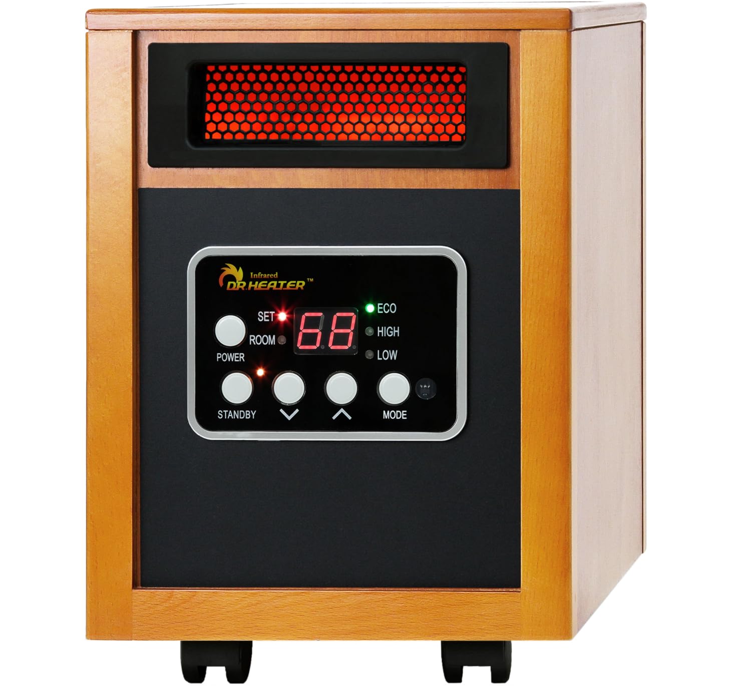 DR. INFRARED HEATER DR-991 Portable Electric Fireplace Space Heater w/Humidifier & Remote, Infrared Heat, 3D Flame Effect, Timer, Quiet, 1500W, ETL Listed, Freestanding, LED Display customer photo 1