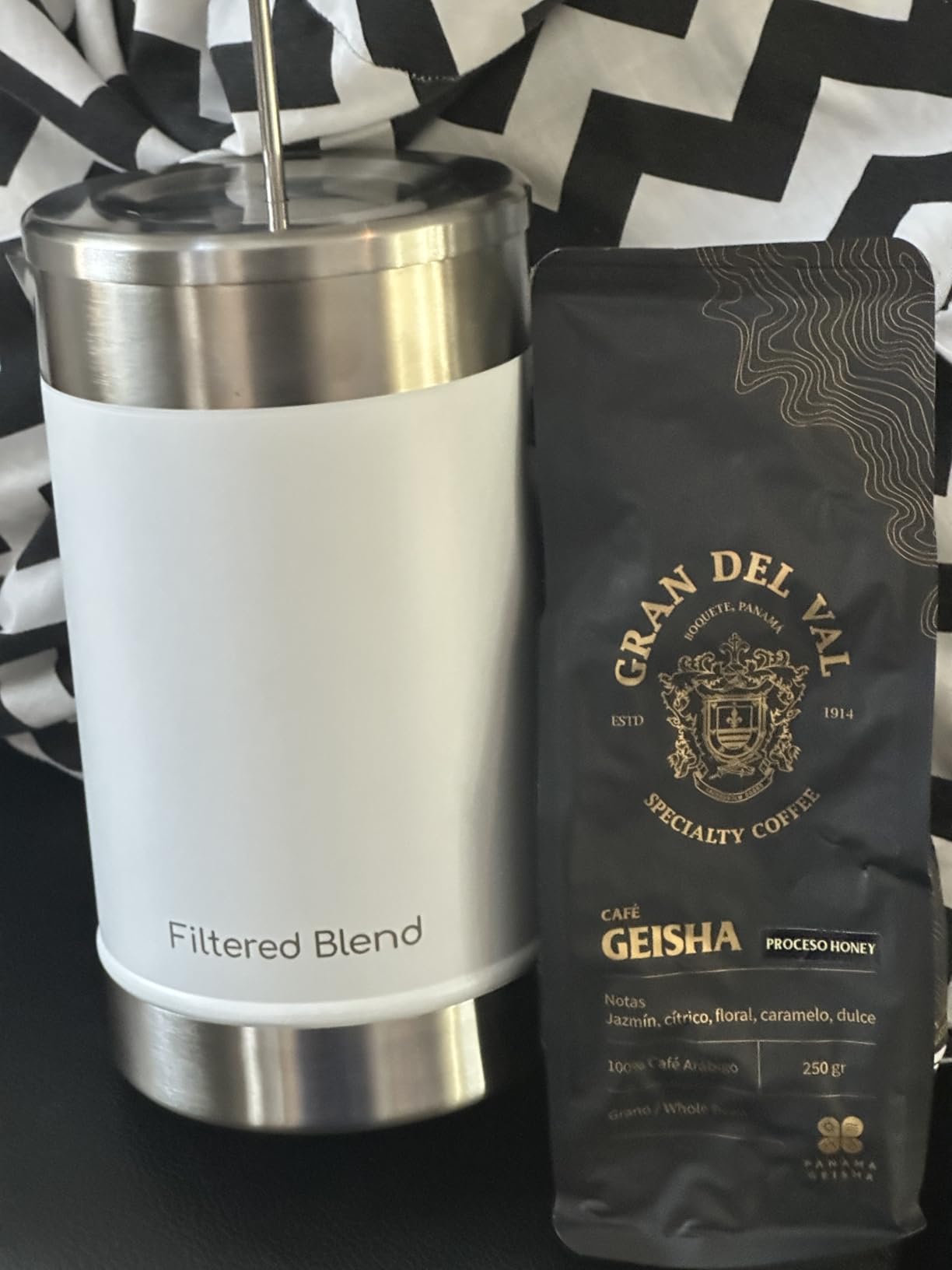 54 oz French Press Coffee Maker, Stainless Steel, Double Filter, White | French Press Coffee Maker, Stainless Steel, Double Mesh Filter, Hot & Cold Brewer, Travel Friendly Gift, White customer photo 1